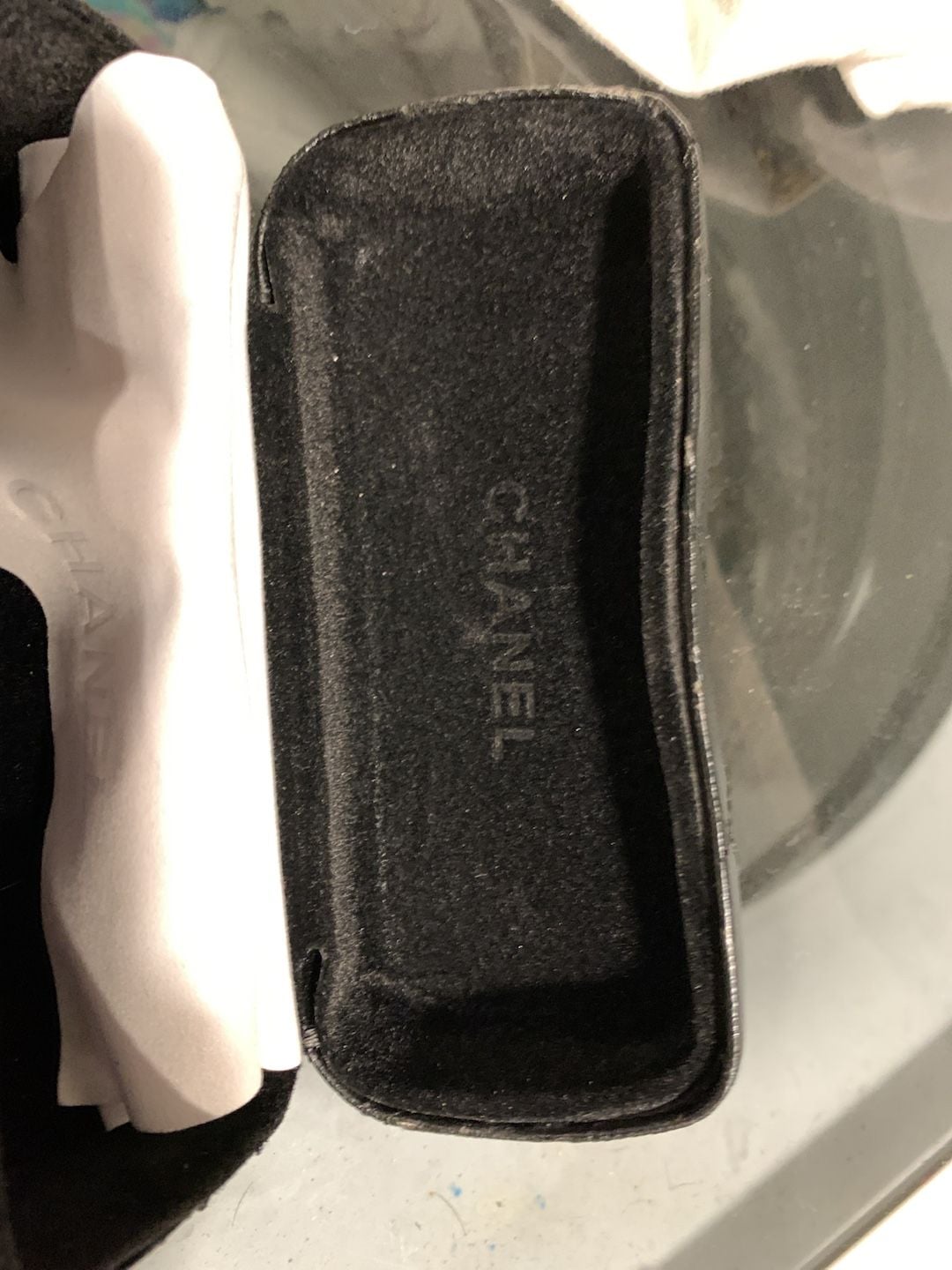 Chanel Quilted Eyeglasses Sunglasses Hard Case Black CC Logo 3