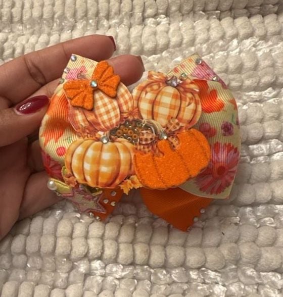 Turkey Day /pavo/ Bows for Girl, Lazos Para Niñas , Arcos/ Moños Babys Bows/ Lazos De Bebés/clay Center Bows/ Thanksgiving/acción De Gracias - 7