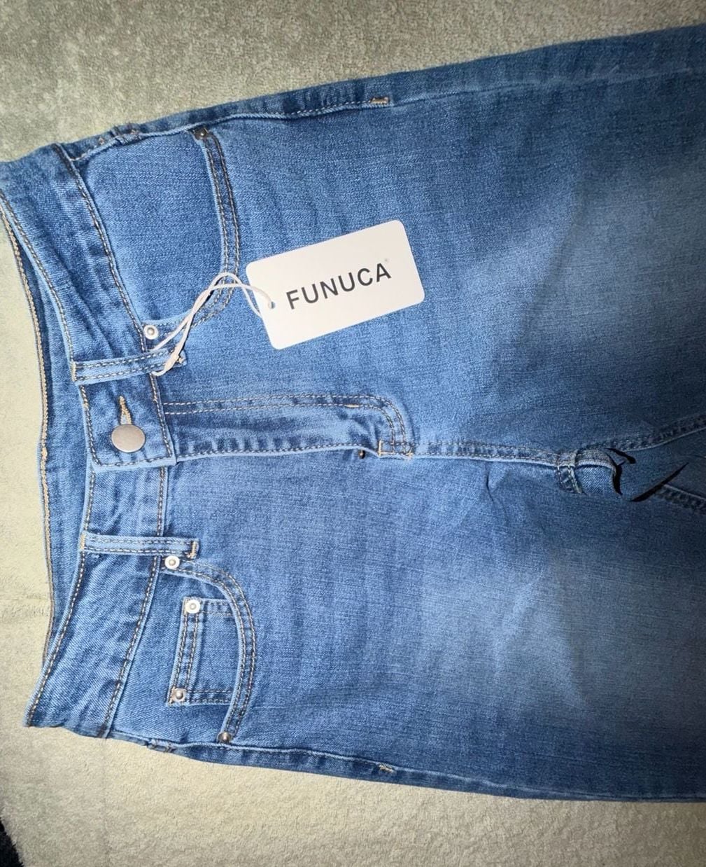 NWT Funuca High Waisted Blue Denim Jeans 3
