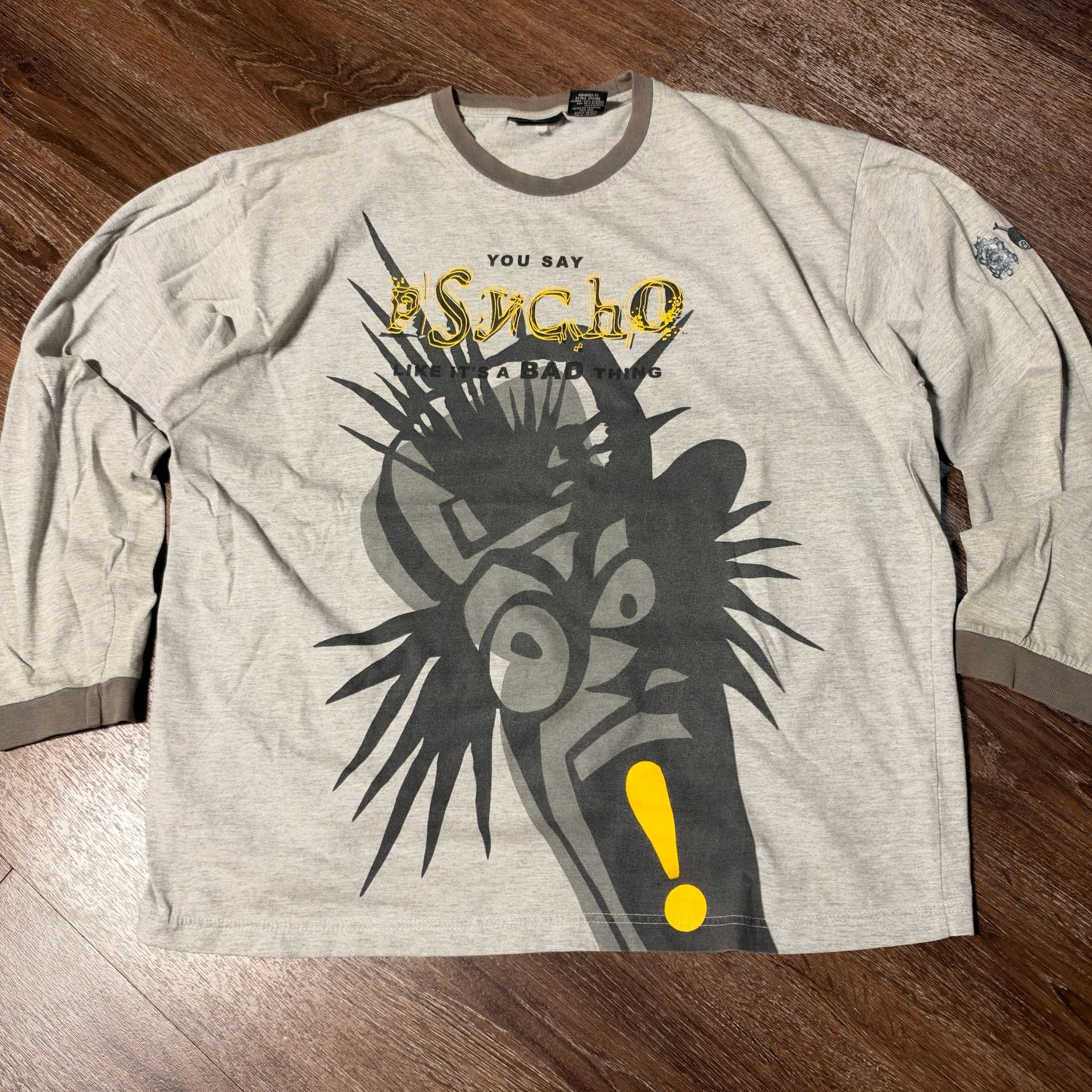 Vintage Guts RARE Y2K Jnco Vizion StreetwearLong Sleeve T Shirt White Size XL  8