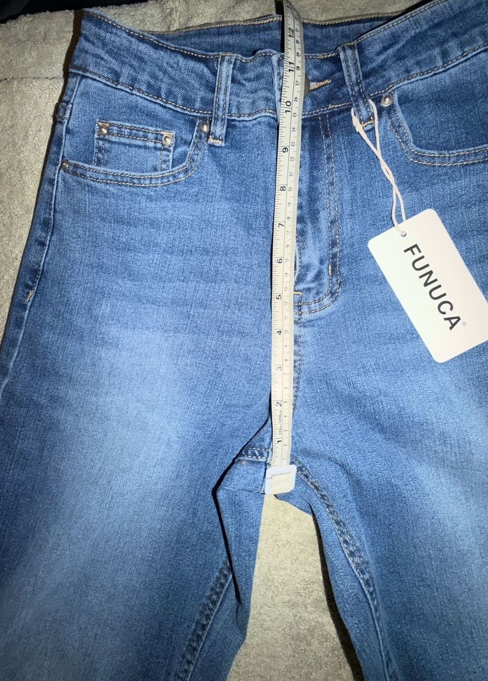 NWT Funuca High Waisted Blue Denim Jeans 6
