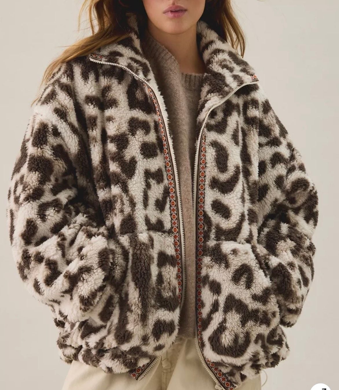 BDG Urban Outfitters Mae print fleece jacket size Small 2