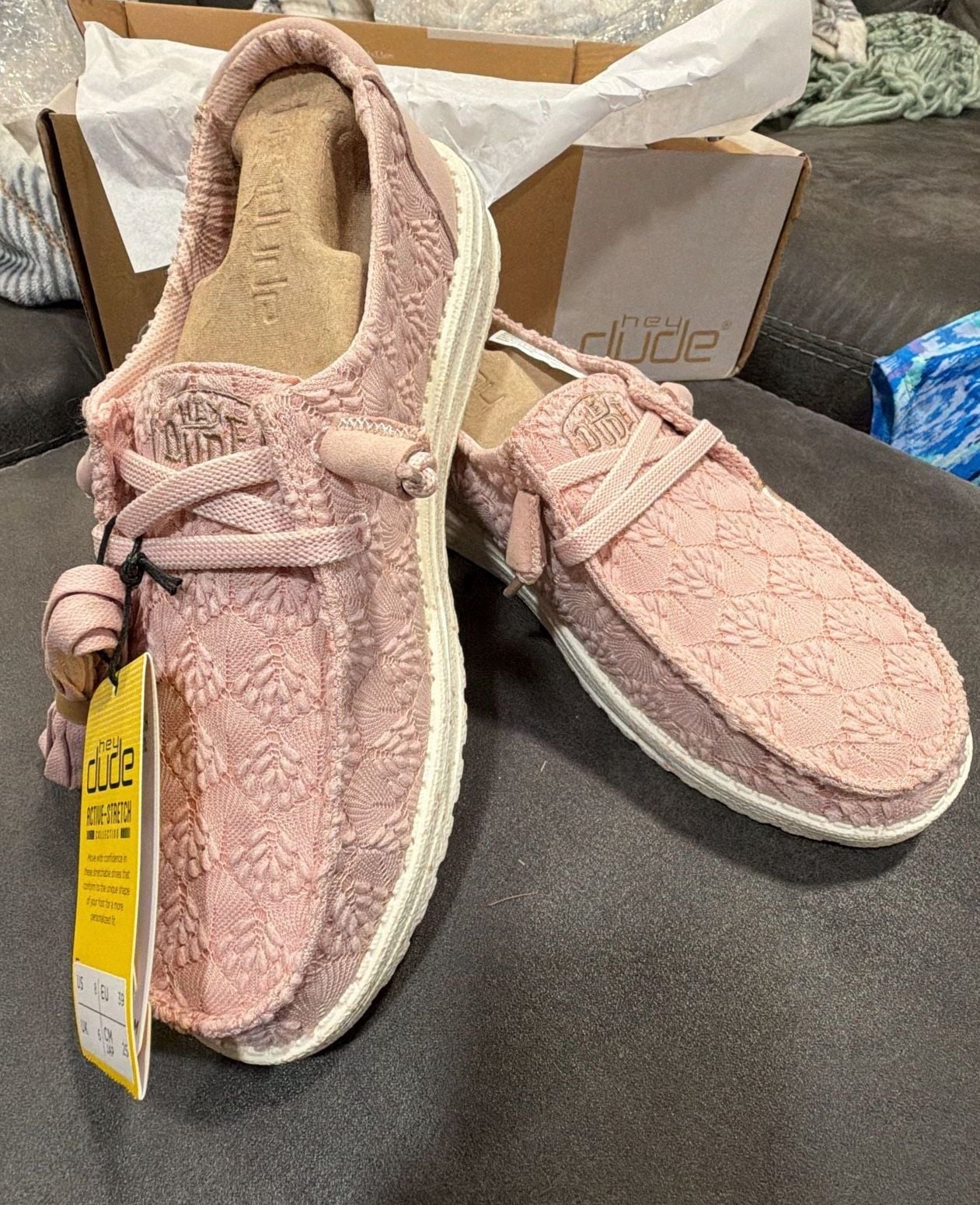 Hey Dude Wendy Stretch Boho Fluer Size 8 Quartz 2