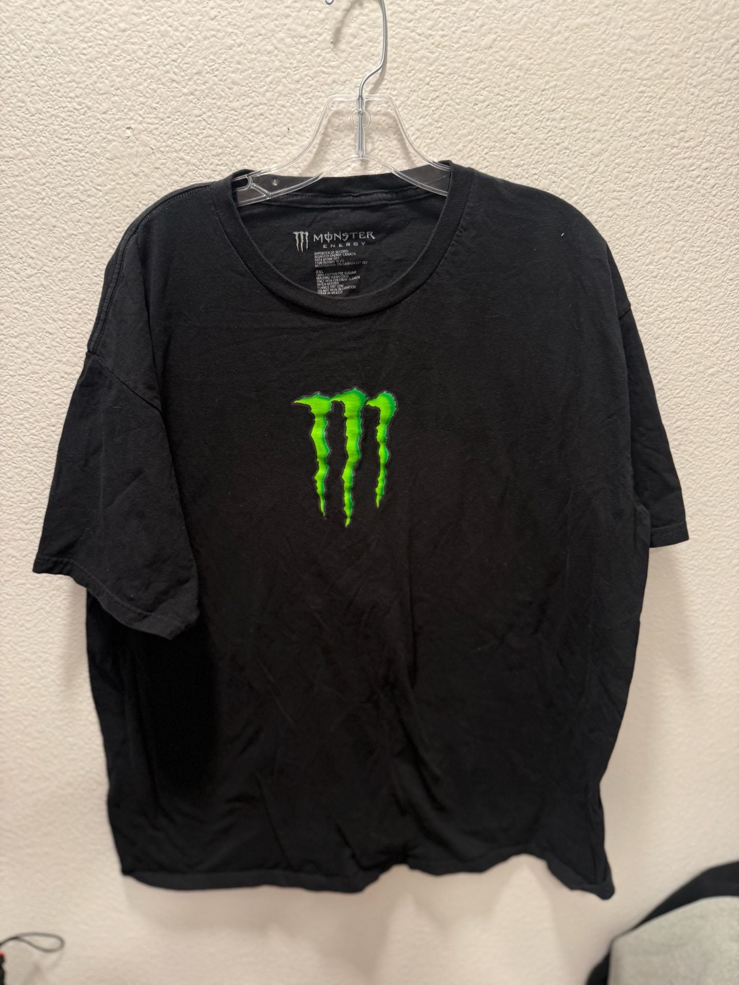 Monster Energy T-Shirt Size XXL Black Green Logo 2