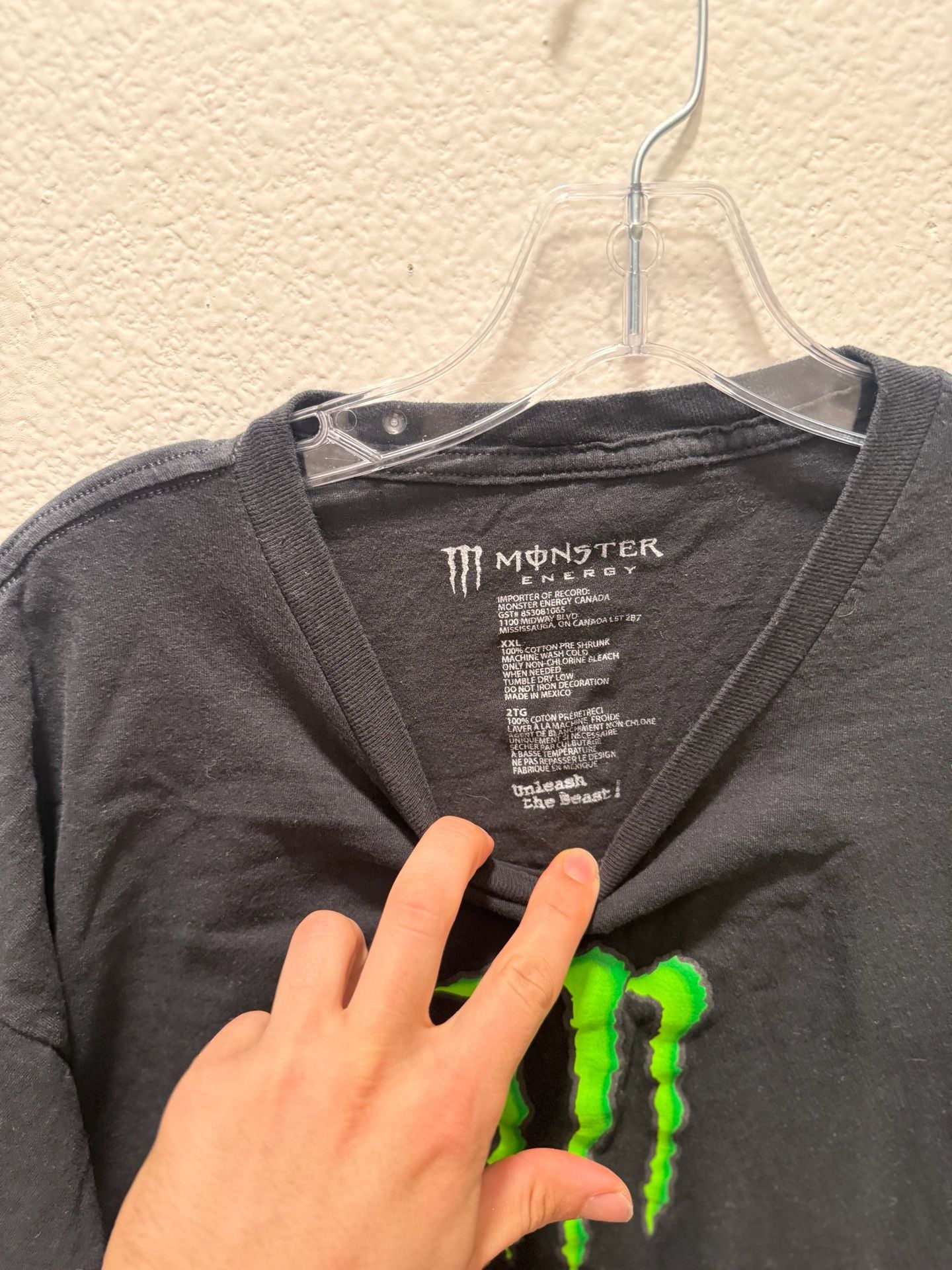Monster Energy T-Shirt Size XXL Black Green Logo 4