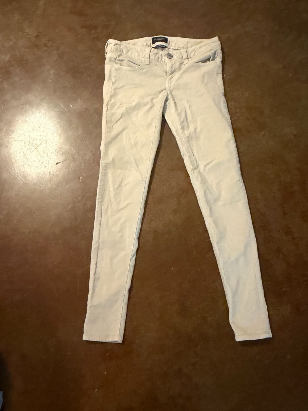 American Eagle Jegging Corduroy Size 0 Regular Off White 7