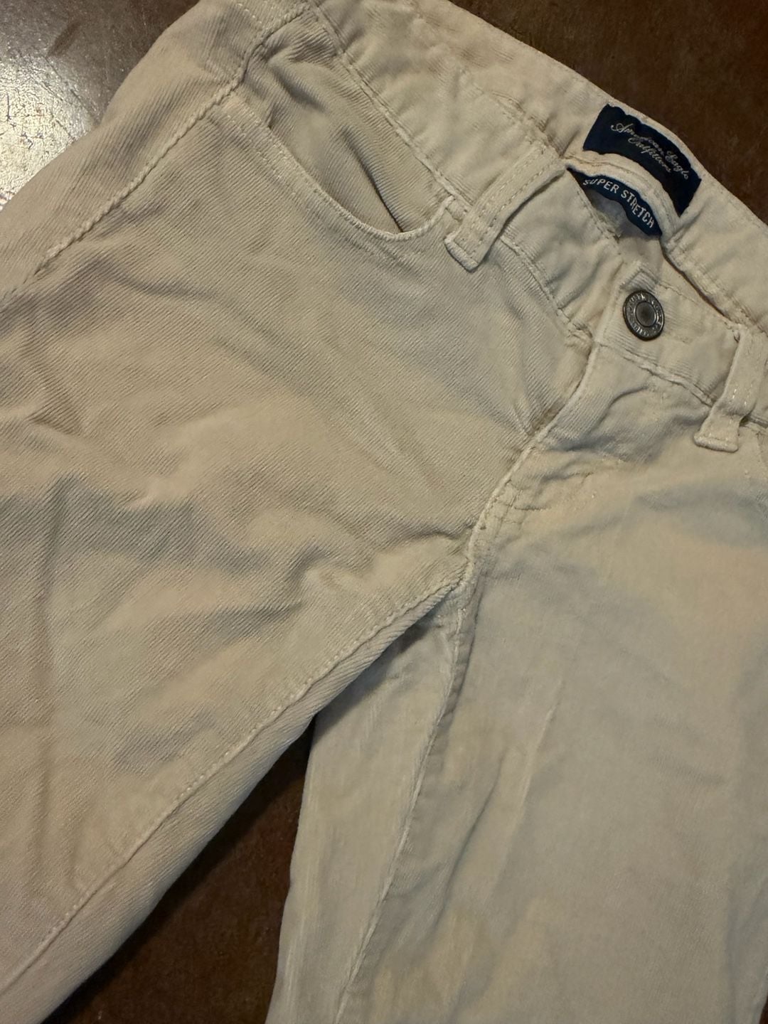 American Eagle Jegging Corduroy Size 0 Regular Off White 8