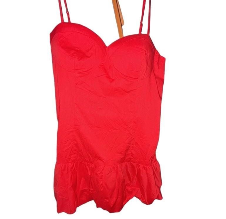 Fashion Nova Beverly Bubble Micro Mini Dress Size XL Red 1