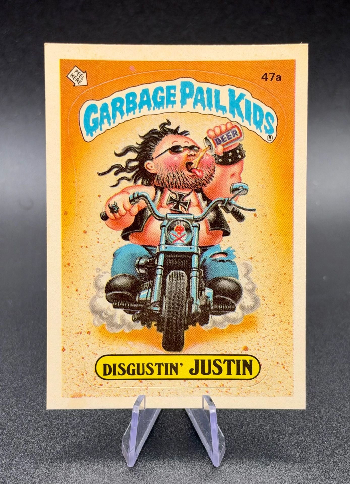 RARE Topps Garbage Pail Kids 1985 2nd Series 47a Disgustin' Justin Sticker Card 2