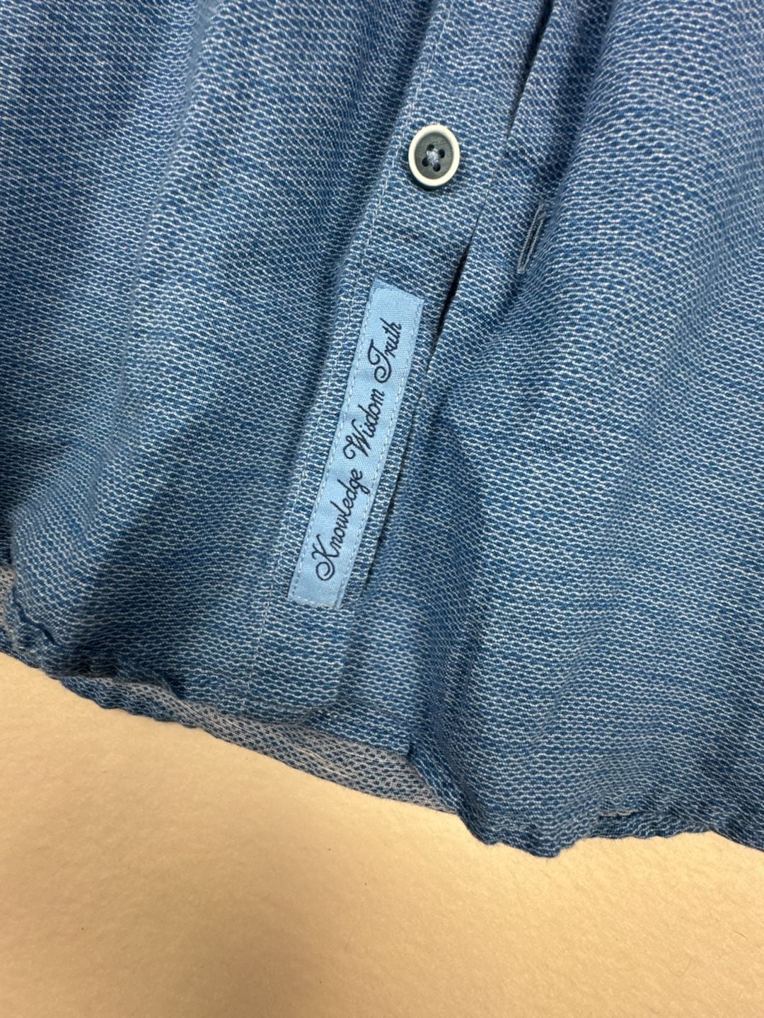 Robert Graham Button-Up Shirt Size S Blue Linen Cotton Long Sleeve 4