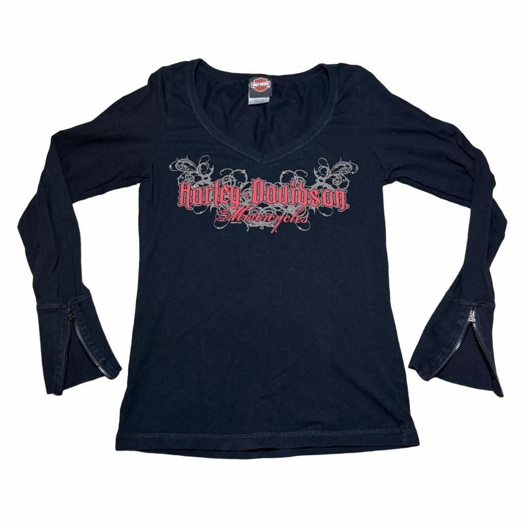 Harley-Davidson Long Sleeve Shirt Size Medium Black Deadwood 2