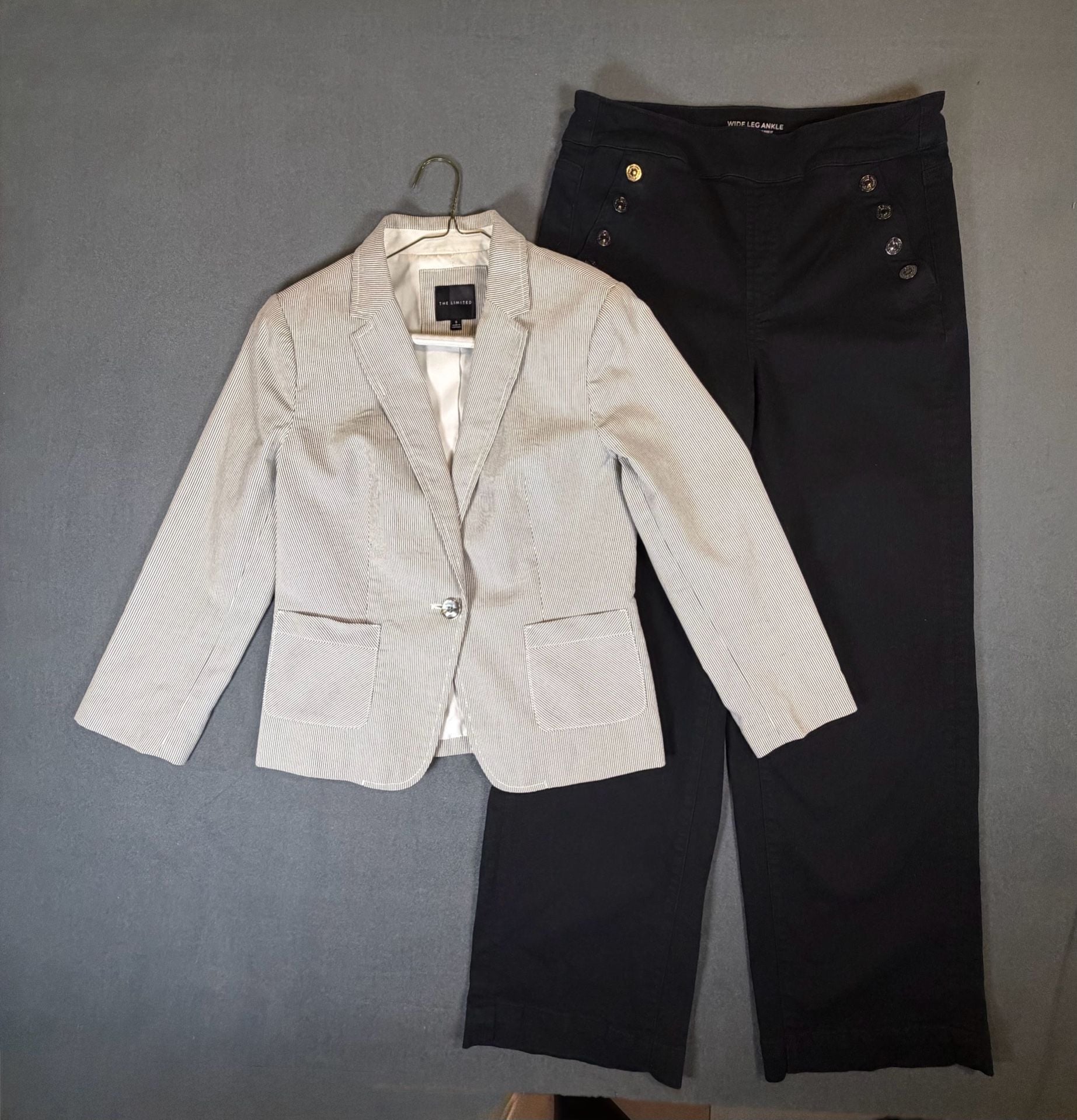 The Limited Seersucker Blazer Size S Striped Cotton Jacket 1
