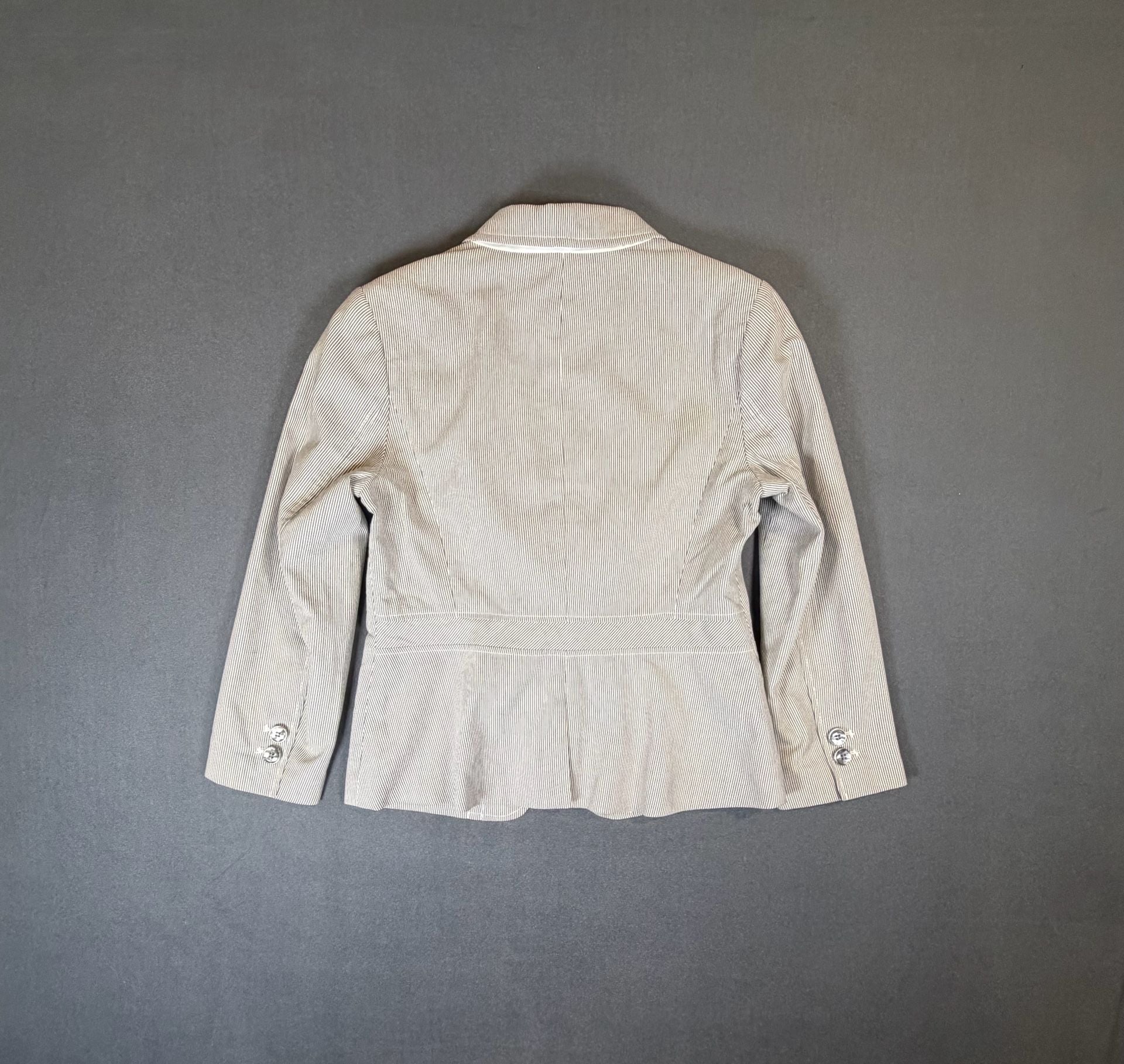 The Limited Seersucker Blazer Size S Striped Cotton Jacket 2