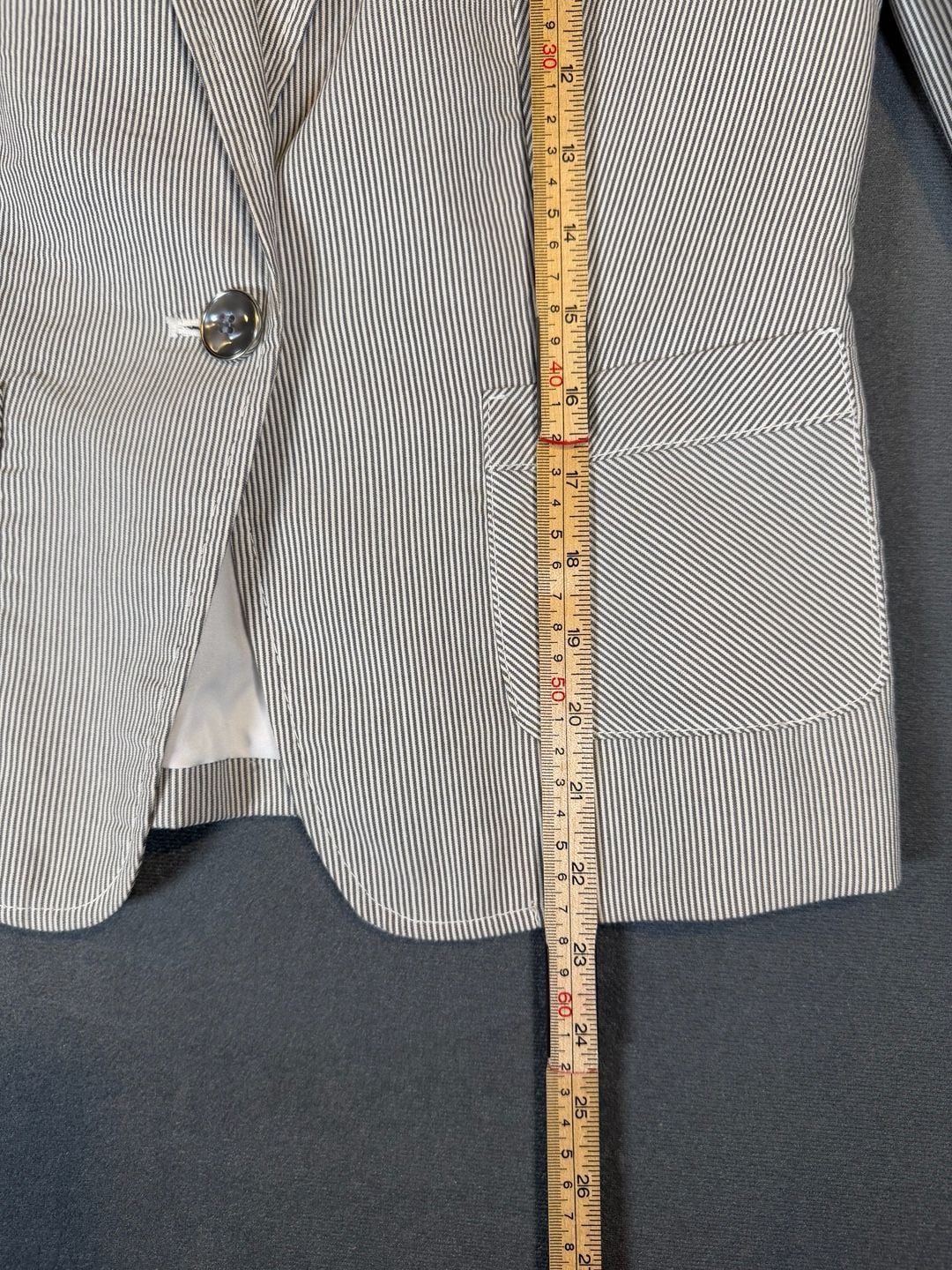 The Limited Seersucker Blazer Size S Striped Cotton Jacket 4