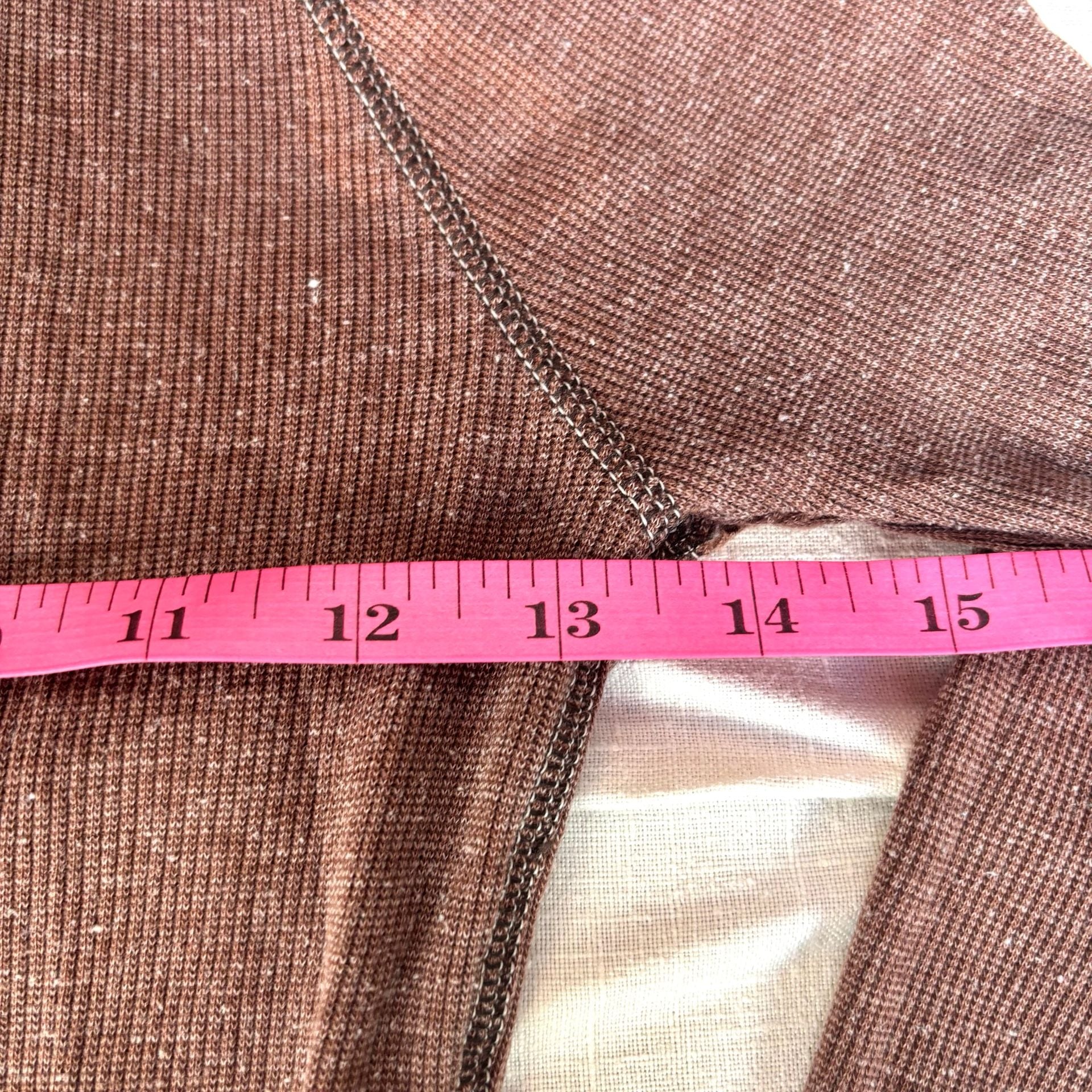 Vintage Abercrombie & Fitch Thermal Henley Hoodie Size M Brown 7