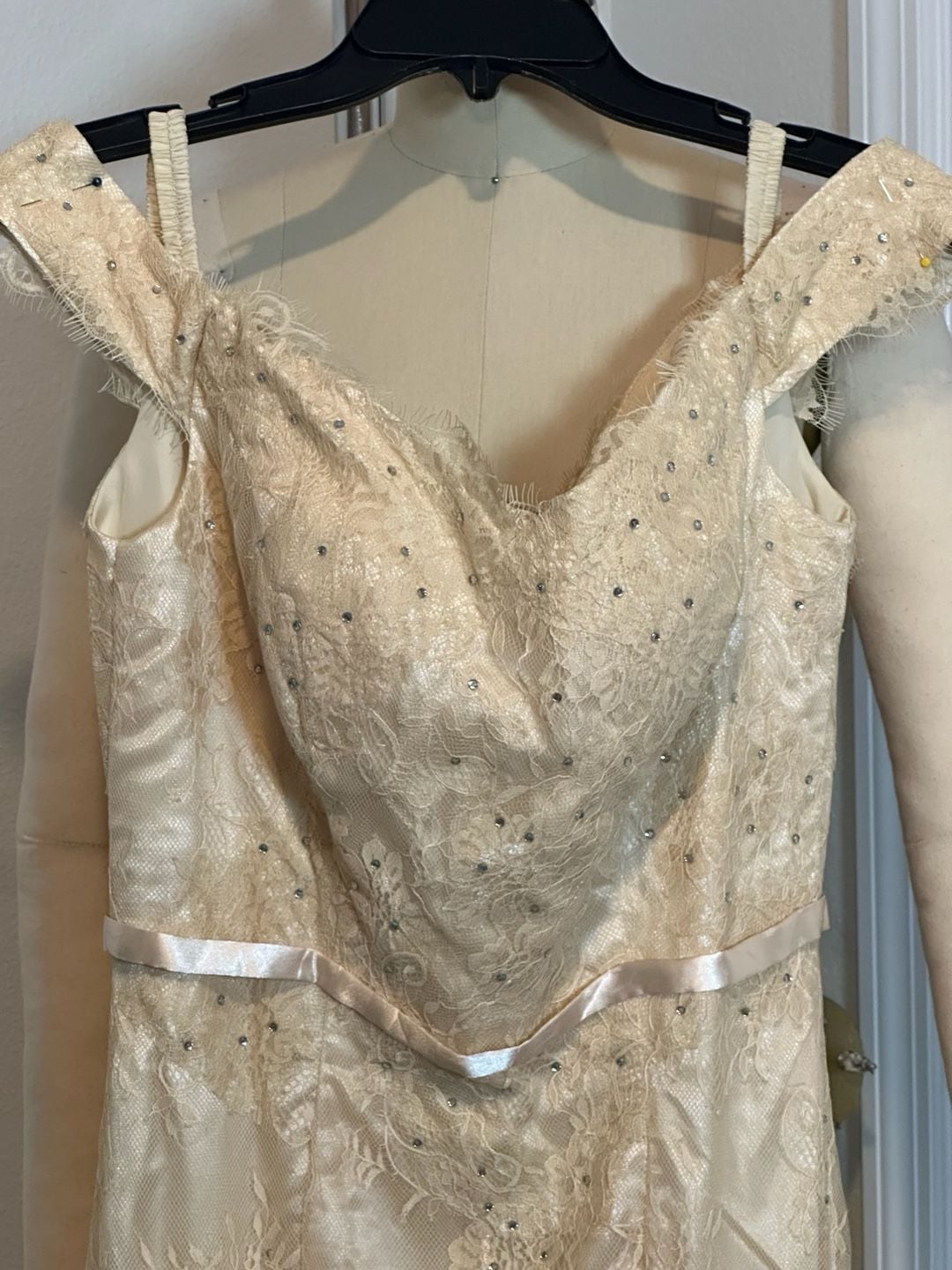 Morilee Champagne Lace Mermaid Evening Dress. . Missing Label 5
