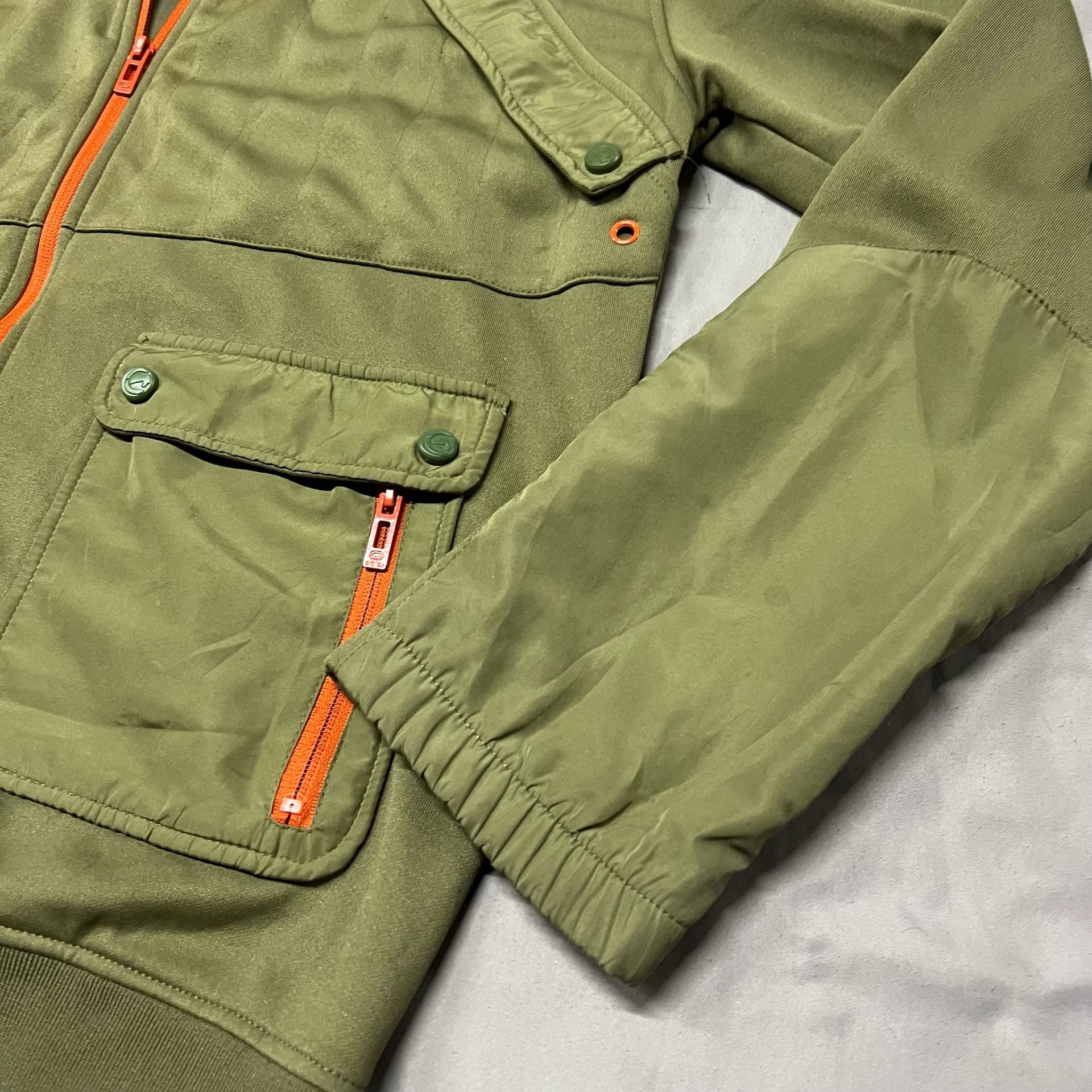 Ecko Unltd. Jacket Size Large Olive Green Full Zip Utility Track Jacket 6