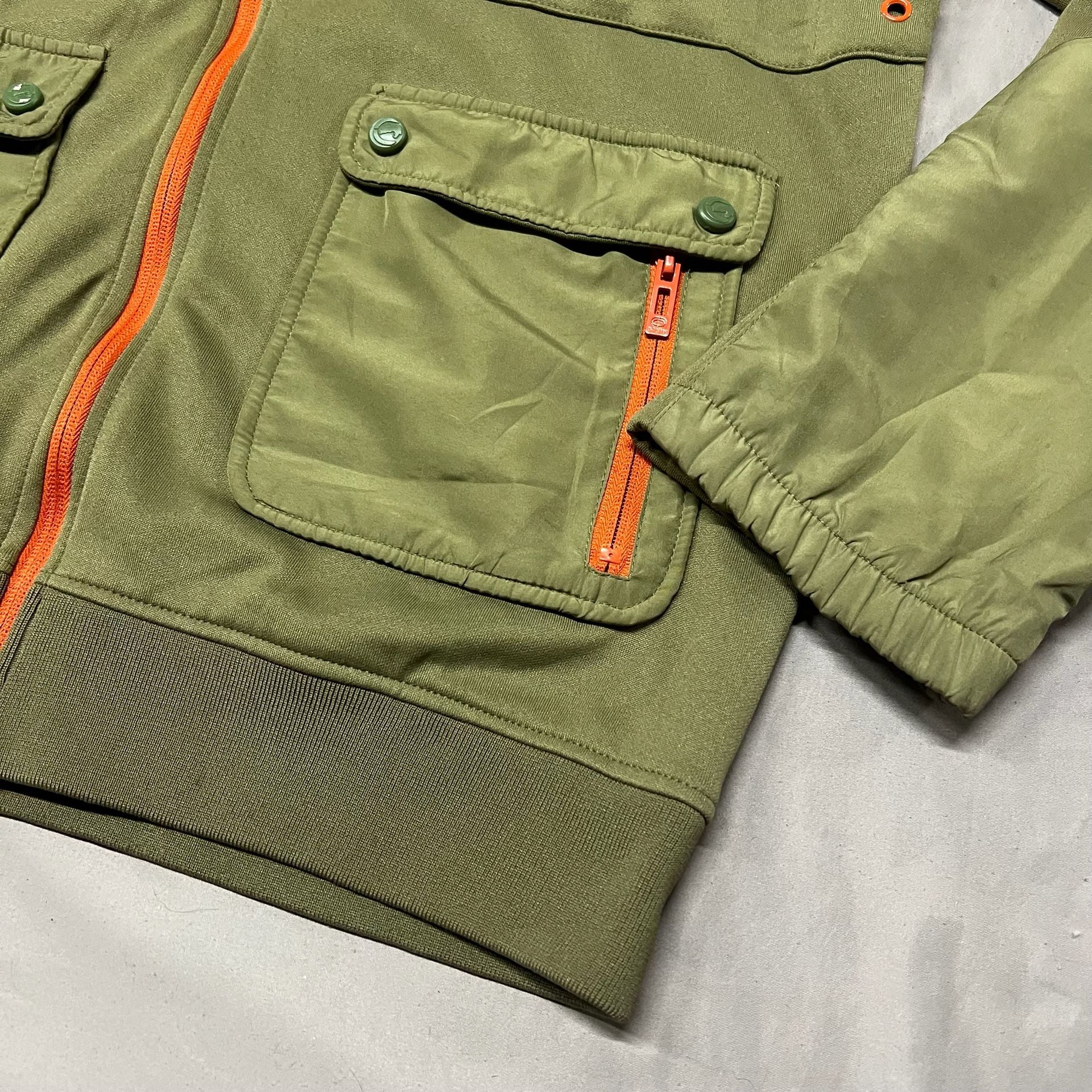 Ecko Unltd. Jacket Size Large Olive Green Full Zip Utility Track Jacket 15