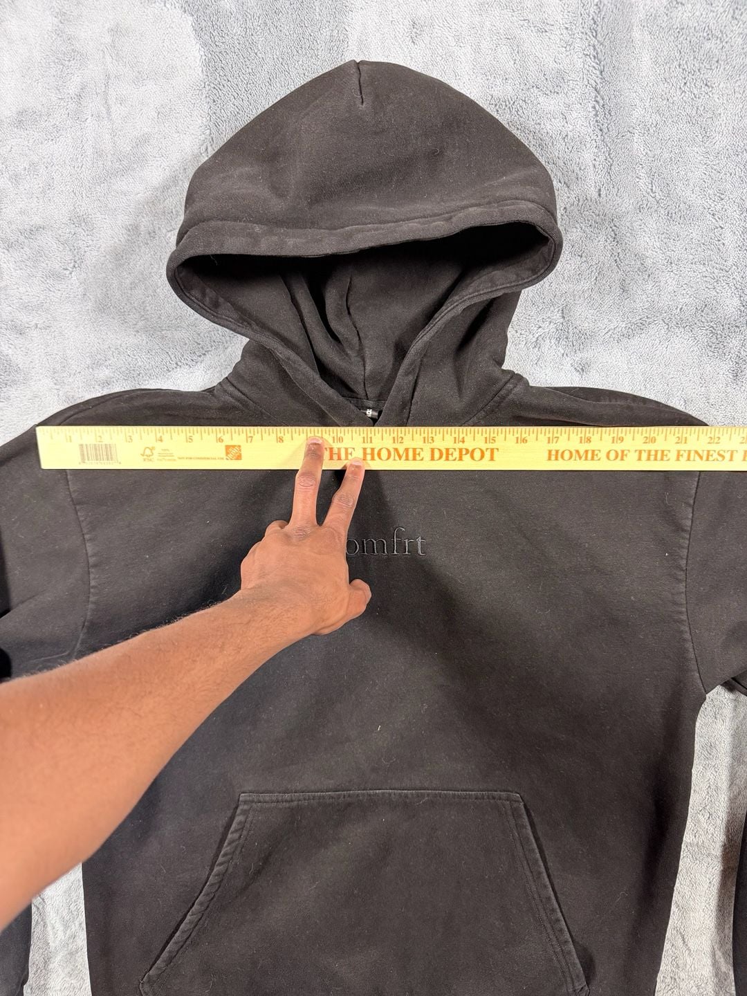Comfrt Signature Hoodie Size S Black Cotton Blend Pullover 3