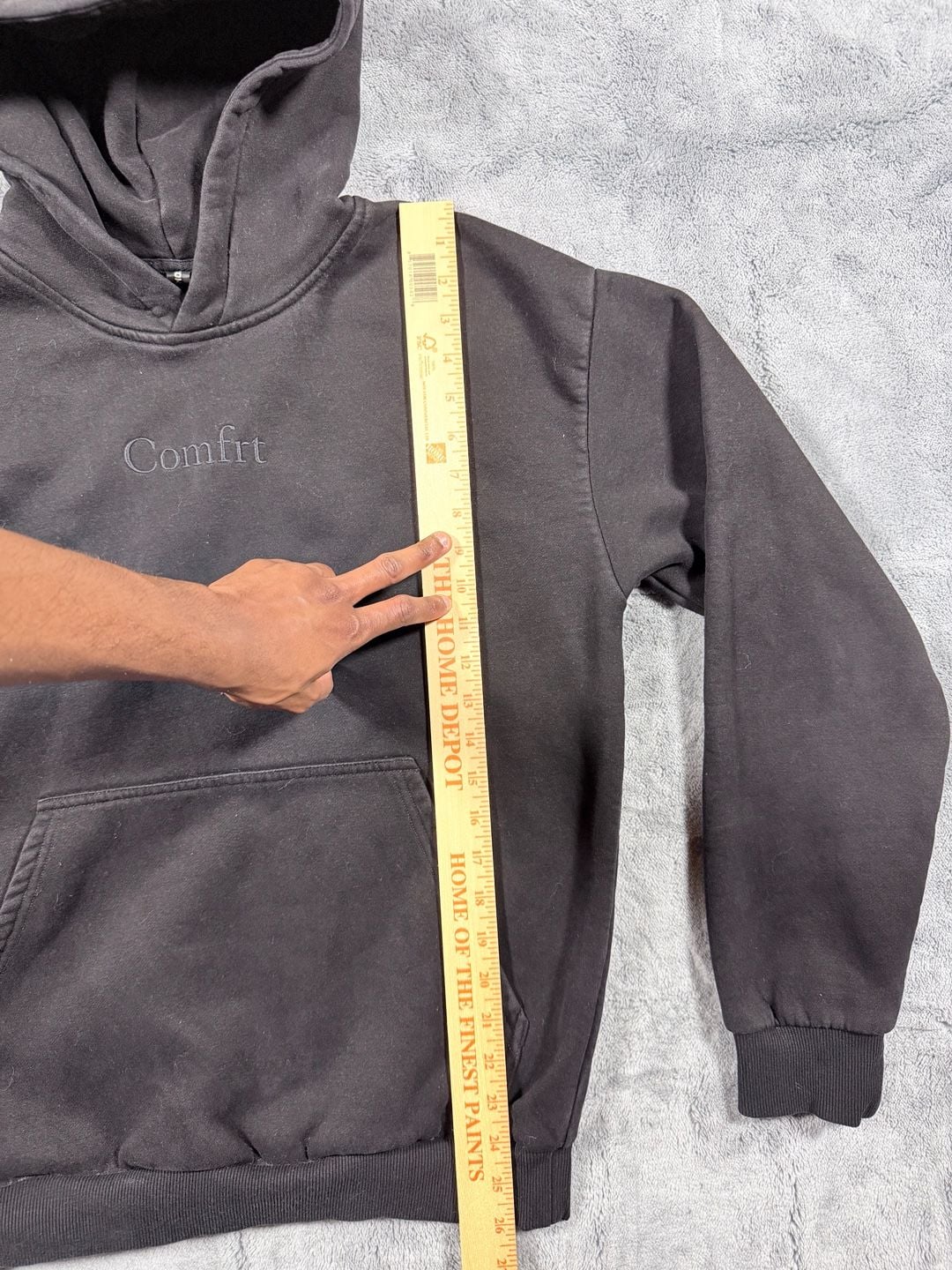 Comfrt Signature Hoodie Size S Black Cotton Blend Pullover 4