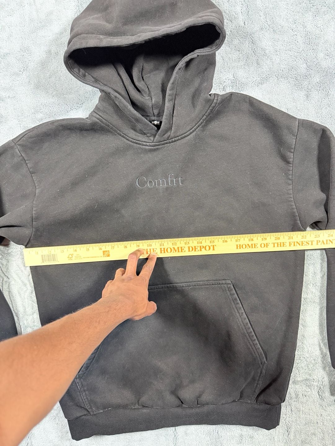 Comfrt Signature Hoodie Size S Black Cotton Blend Pullover 5