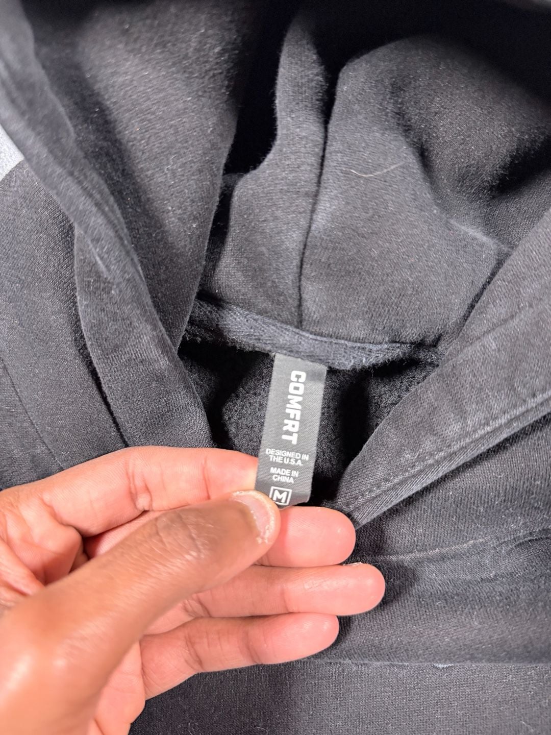 Comfrt Signature Hoodie Size S Black Cotton Blend Pullover 8