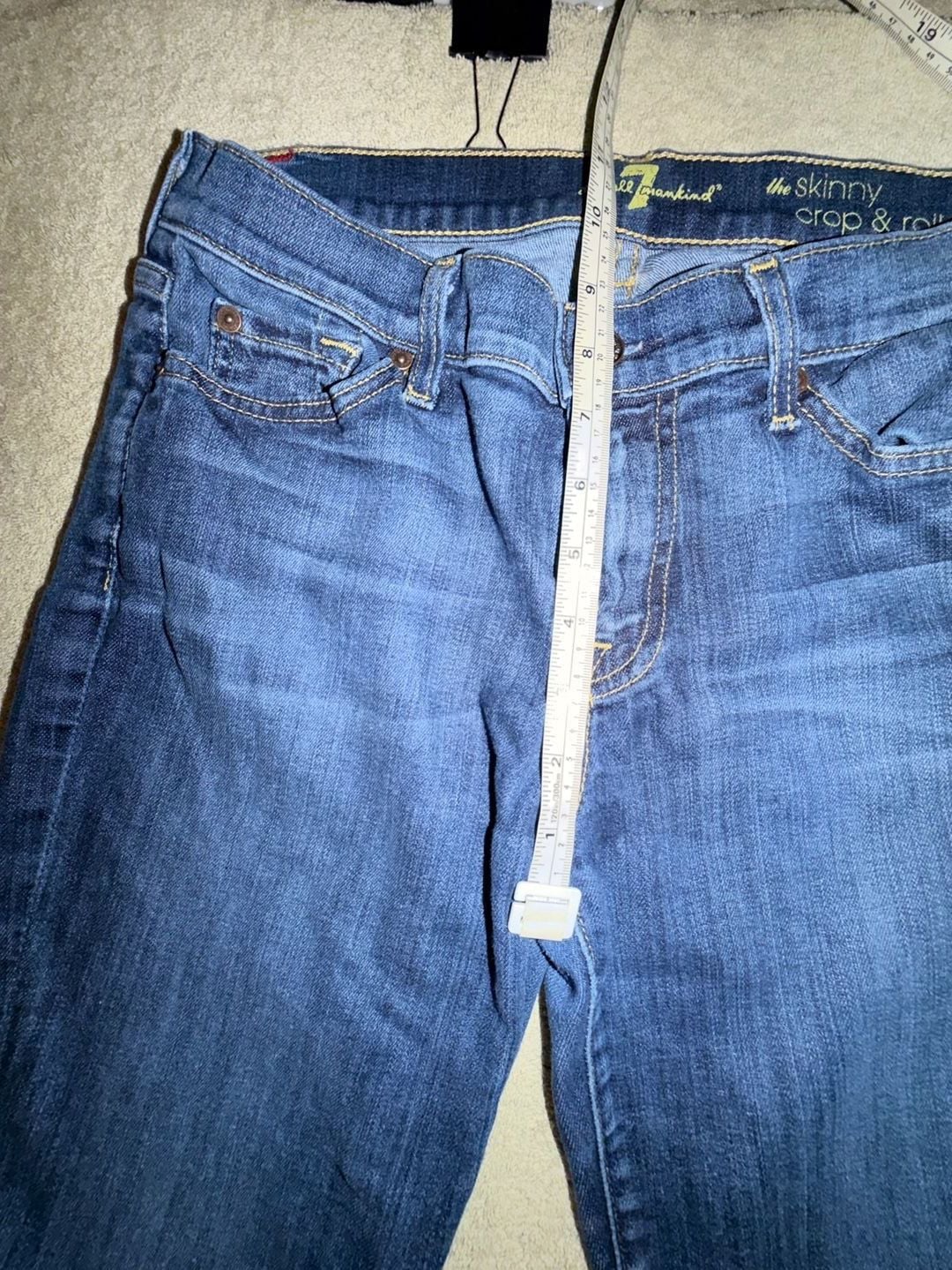 7 For All Mankind The Skinny Crop & Roll Jeans Size 29 6
