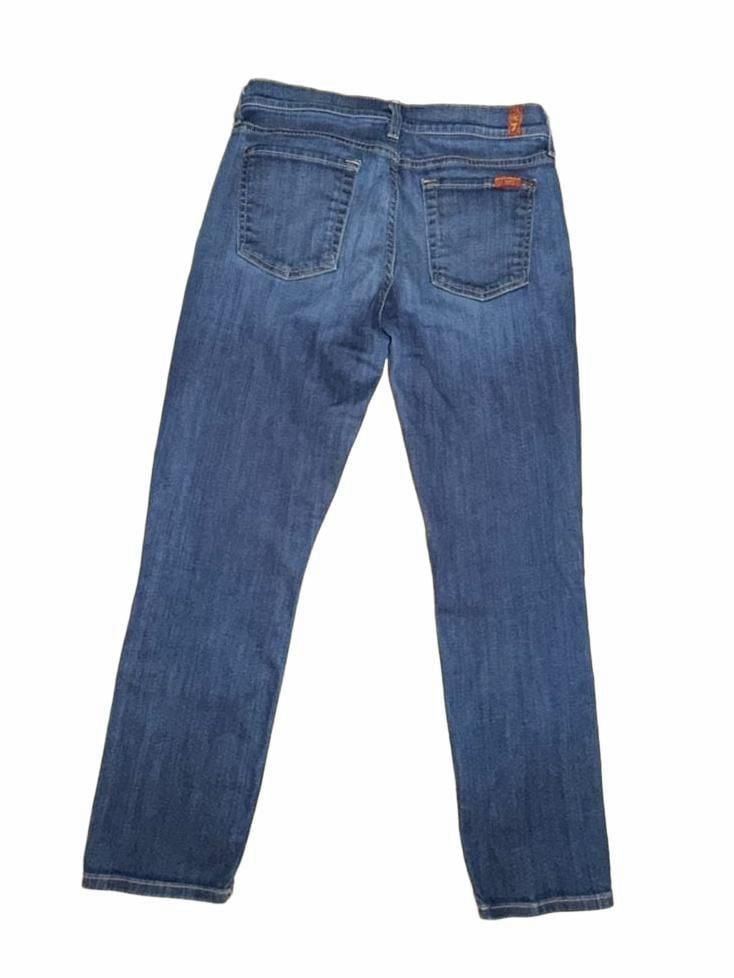 7 For All Mankind The Skinny Crop & Roll Jeans Size 29 7