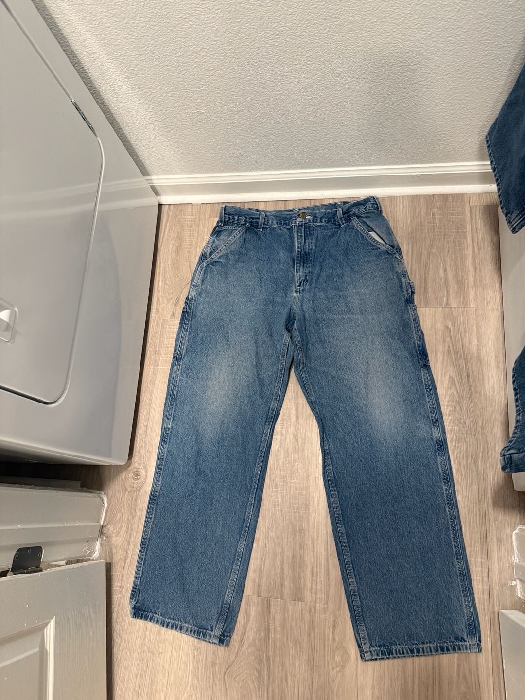 Carhartt Rugged Flex Relaxed Fit Jeans Size 38x32 Blue Denim Straight Leg 6