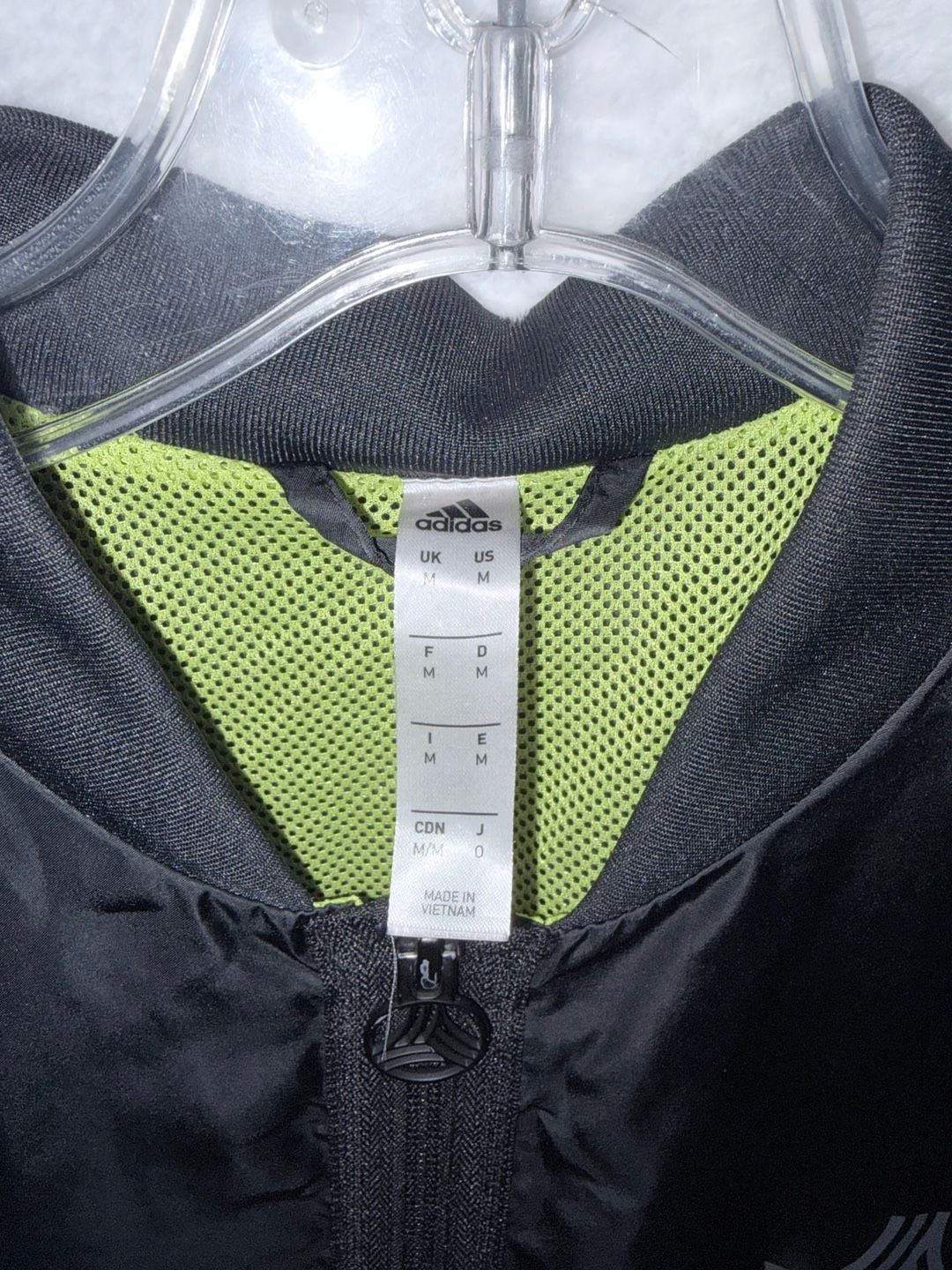 Adidas Jacket Size M Black Track Windbreaker Full Zip 6