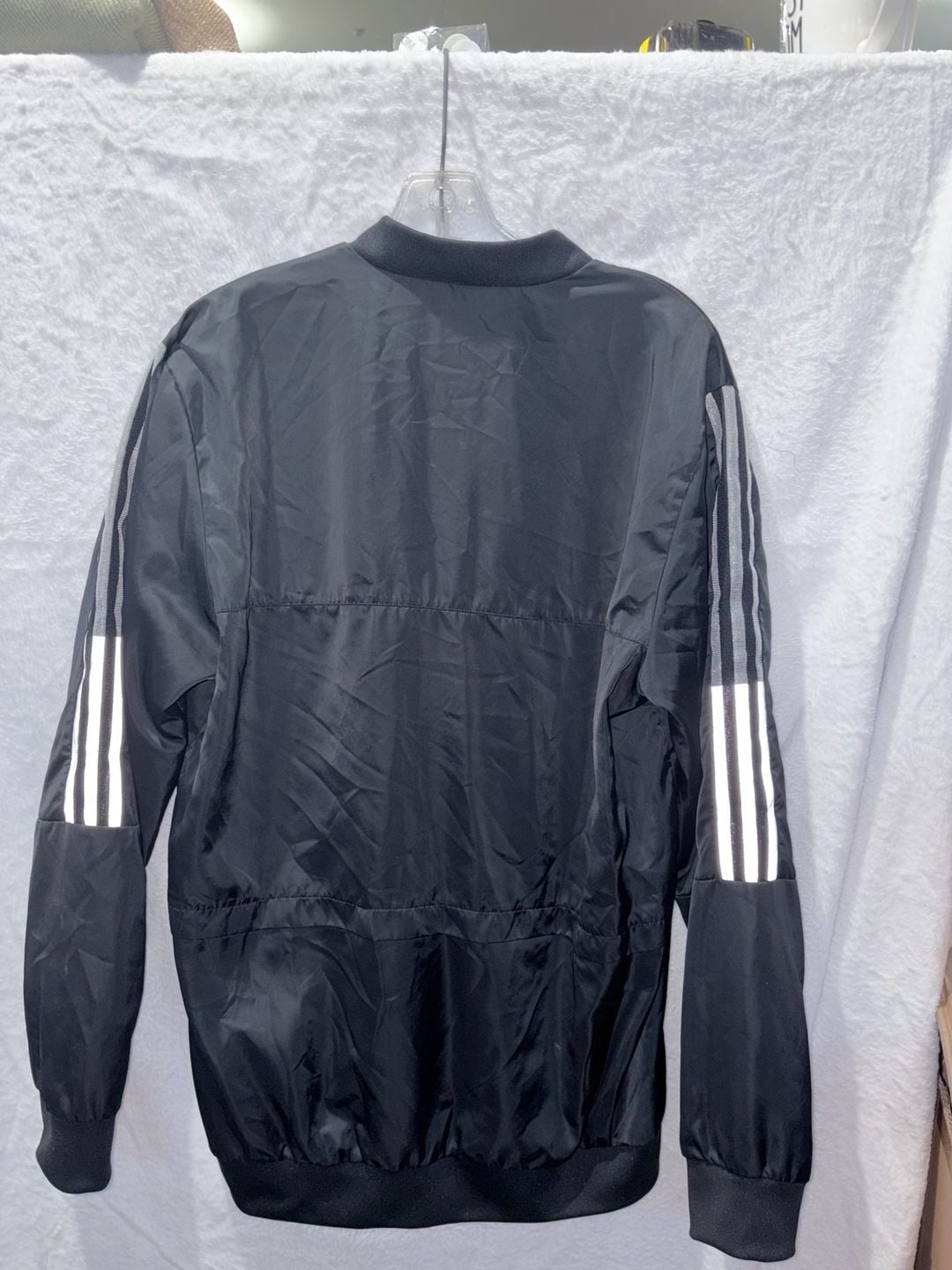 Adidas Jacket Size M Black Track Windbreaker Full Zip 7