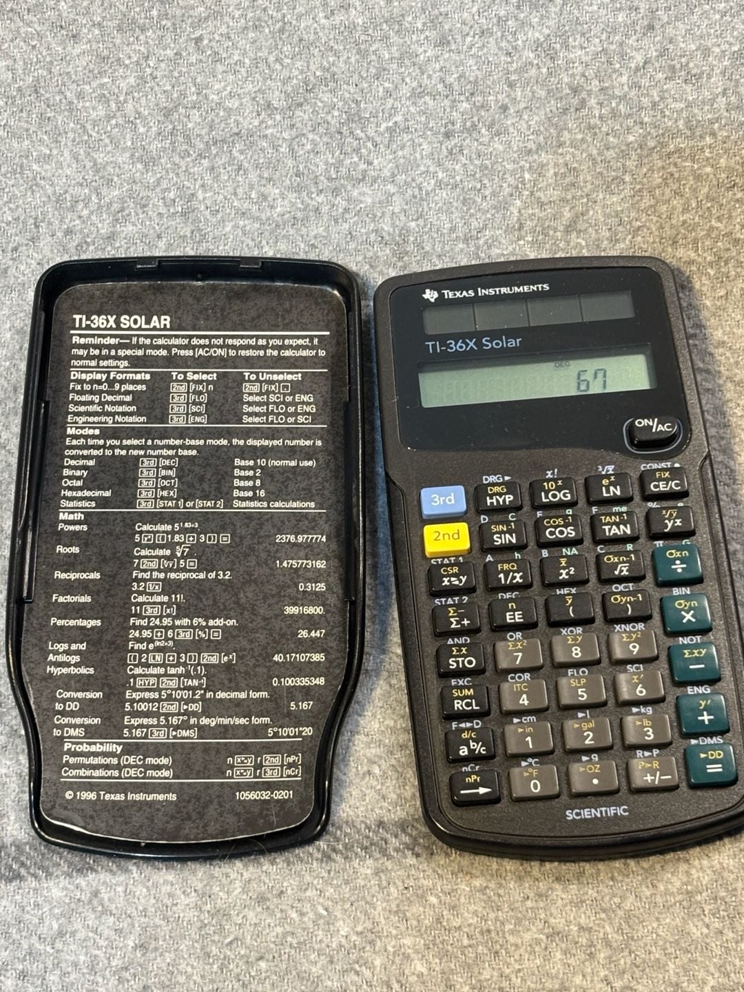 Texas Instruments TI-36X Solar Scientific Calculator with Case 1
