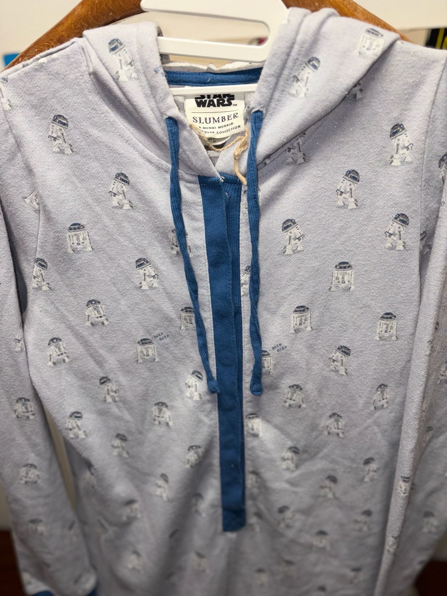 Star Wars Slumber R2D2 Suit Size M Gray Pajamas 3