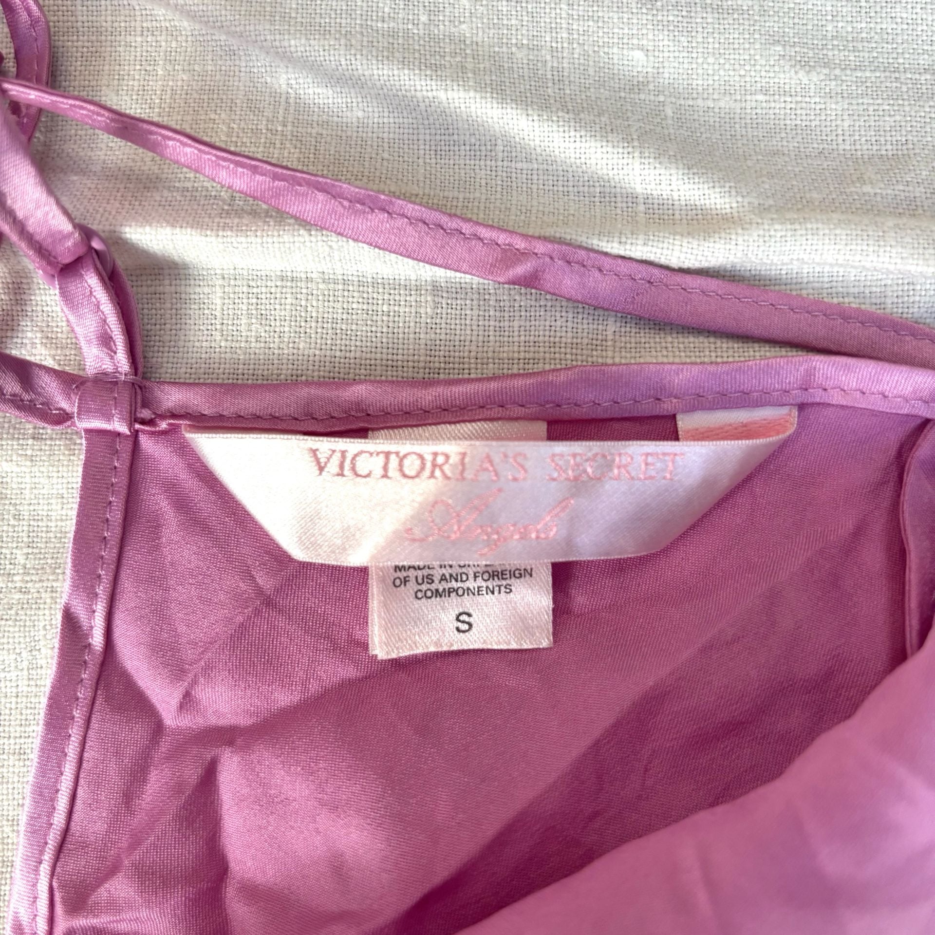 Victoria's Secret Slip Dress Size S Purple Satin Lace 4
