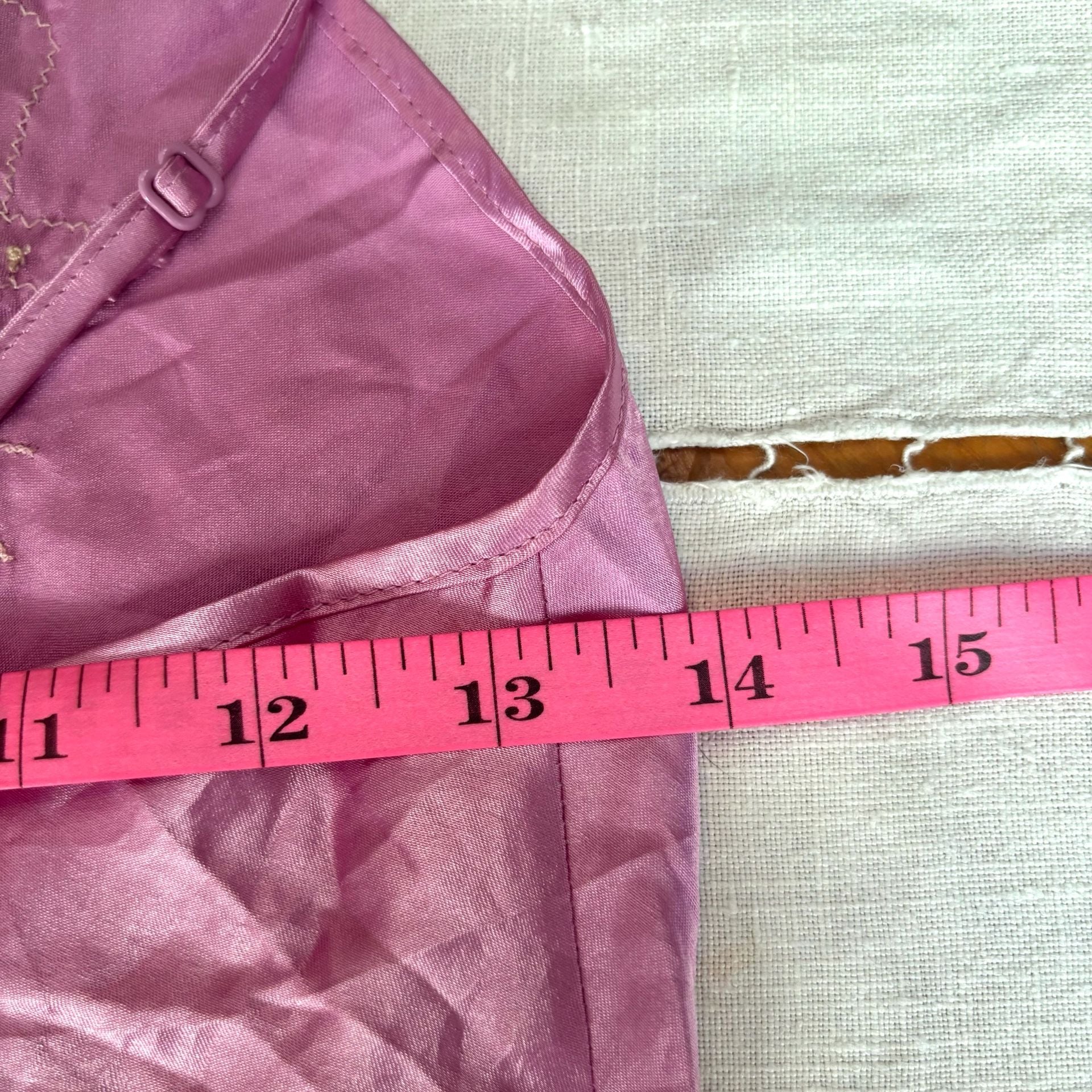 Victoria's Secret Slip Dress Size S Purple Satin Lace 6