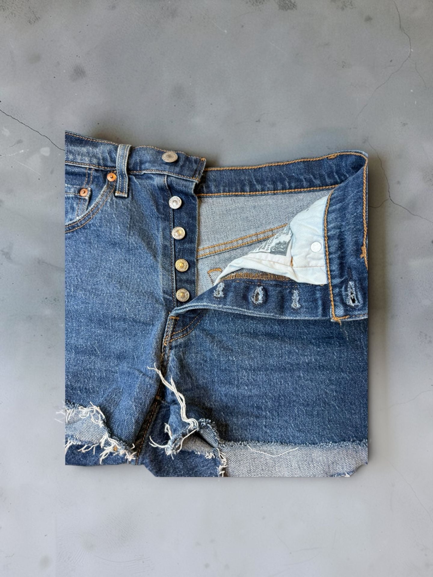 Levi's 501 Size 26 Cut Off Shorts Blue Denim 3