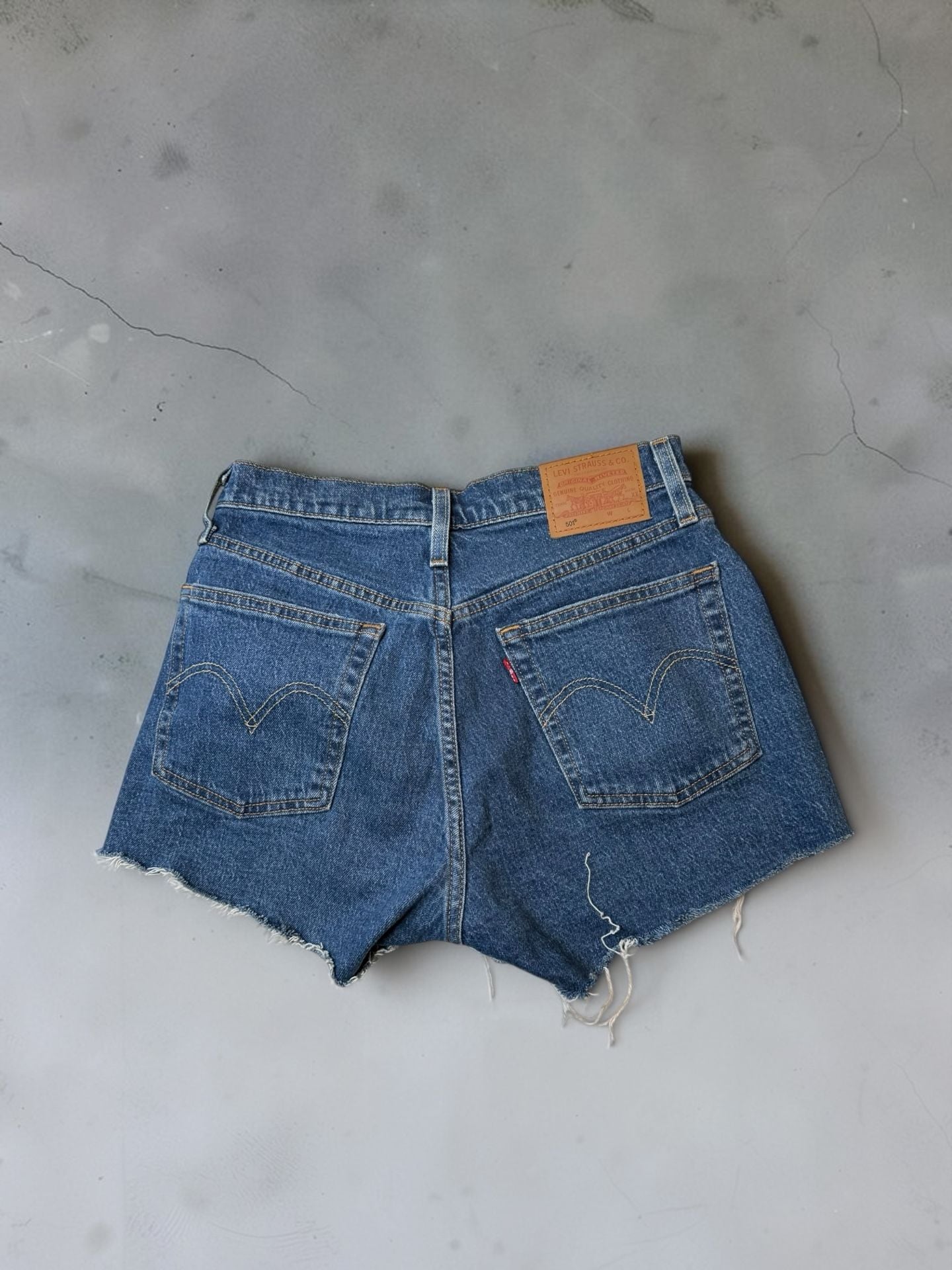 Levi's 501 Size 26 Cut Off Shorts Blue Denim 6