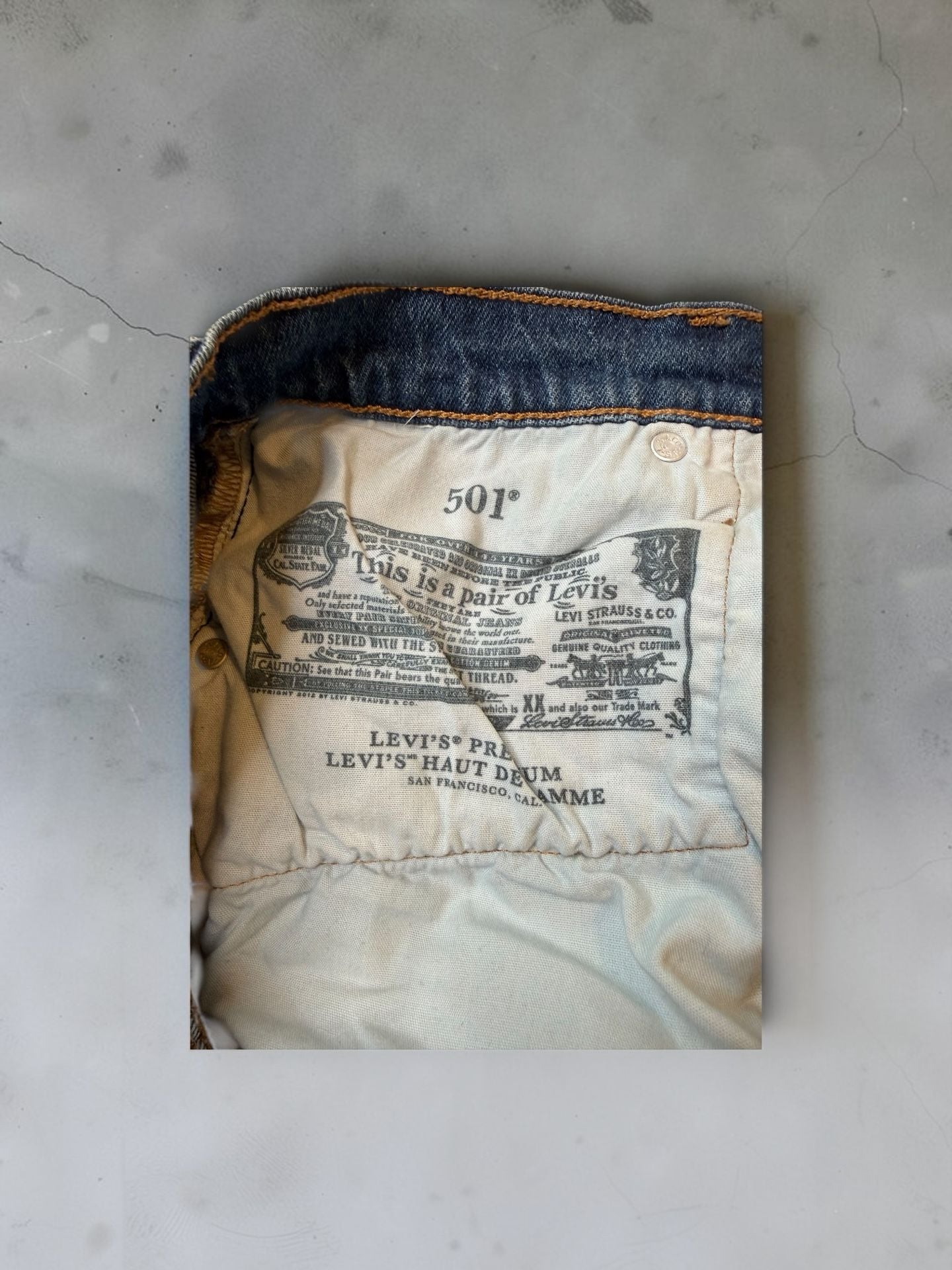 Levi's 501 Size 26 Cut Off Shorts Blue Denim 8