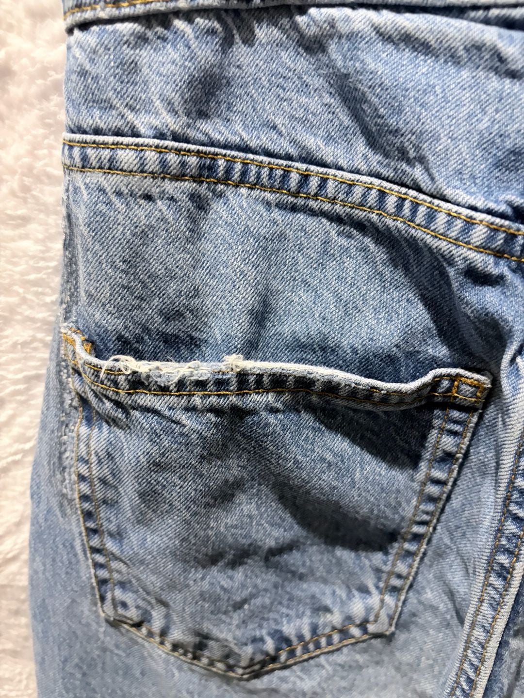 Zara High Rise Straight Leg Jeans Blue 7