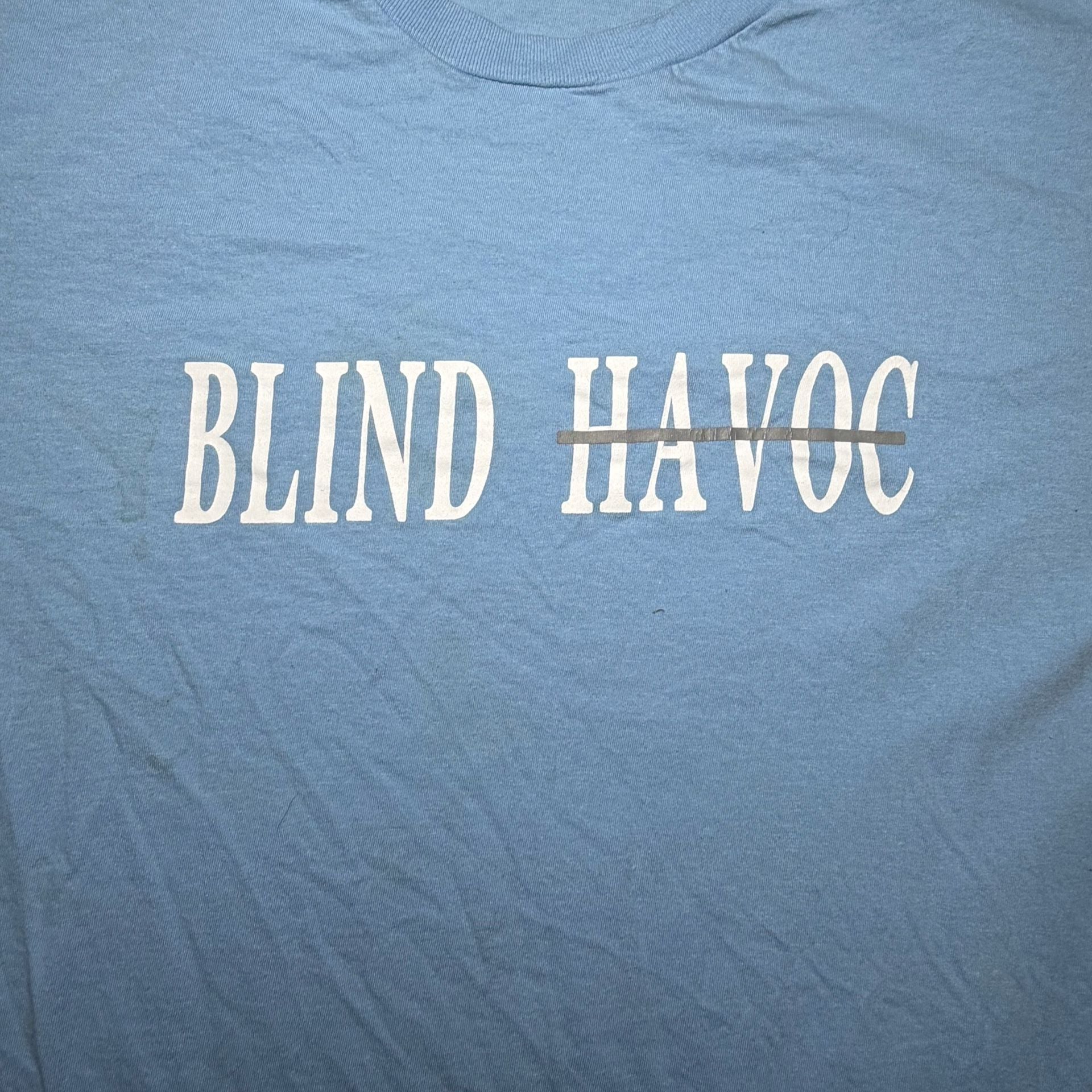 Blind Havoc Graphic T-Shirt Size L Blue 4