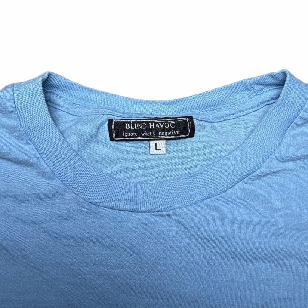 Blind Havoc Graphic T-Shirt Size L Blue 5