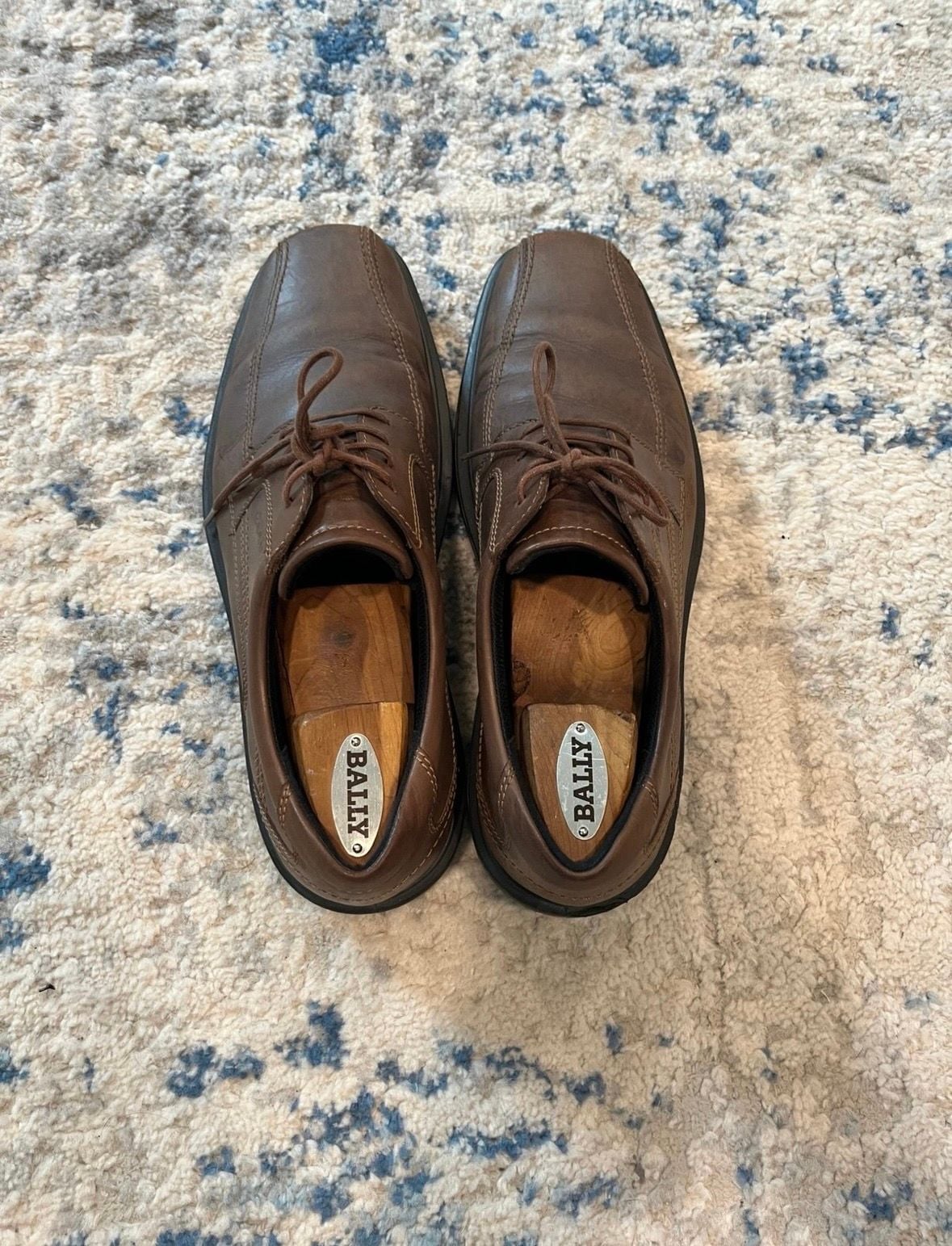 Ecco Helsinki Bike Toe Tie Size 44 Brown Leather Oxford Dress Shoes 4
