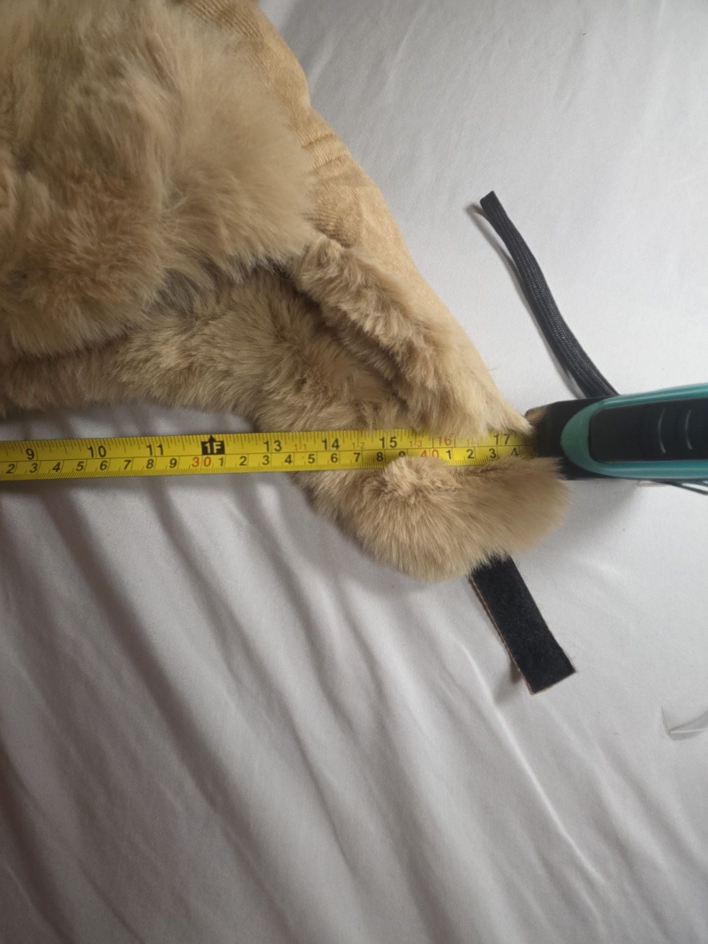 Winter Trapper Hat Aviator Ushanka Beige Corduroy Shearling Ear Flaps 7