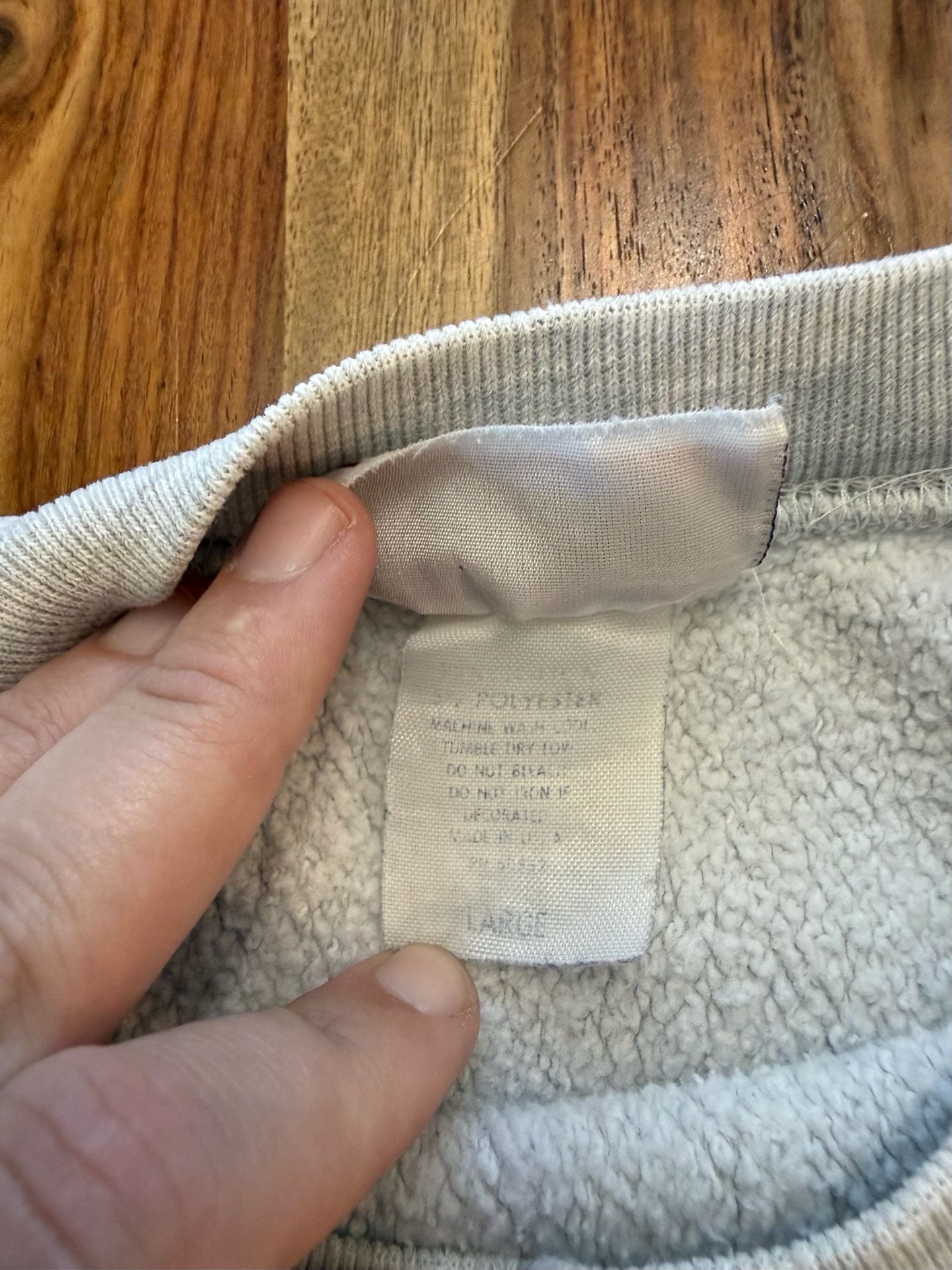 Vintage Notre Dame Sweatshirt Size Large Grey-Made in USA 7