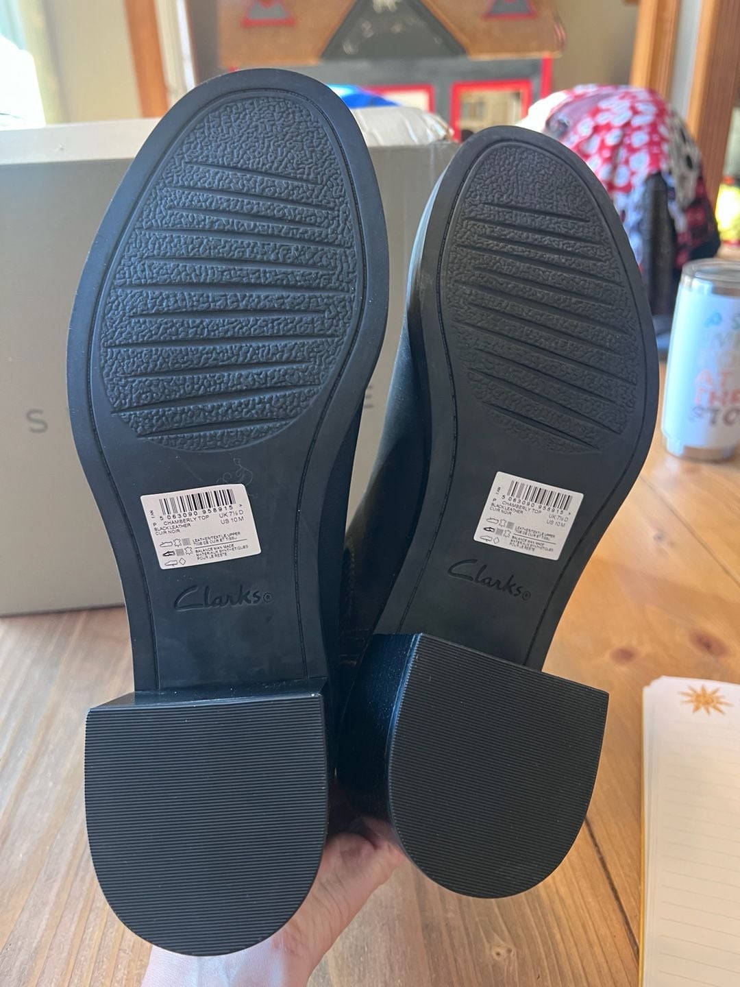 Clarks Chamberly Top Chelsea Boots Size 10M Black Leather 6