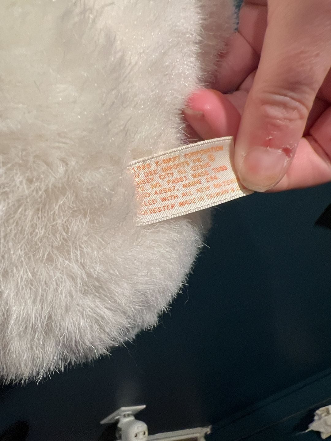 Kmart Vintage 1988 Christmas Polar Bear Plush Stuffed Animal Hat Scarf 2