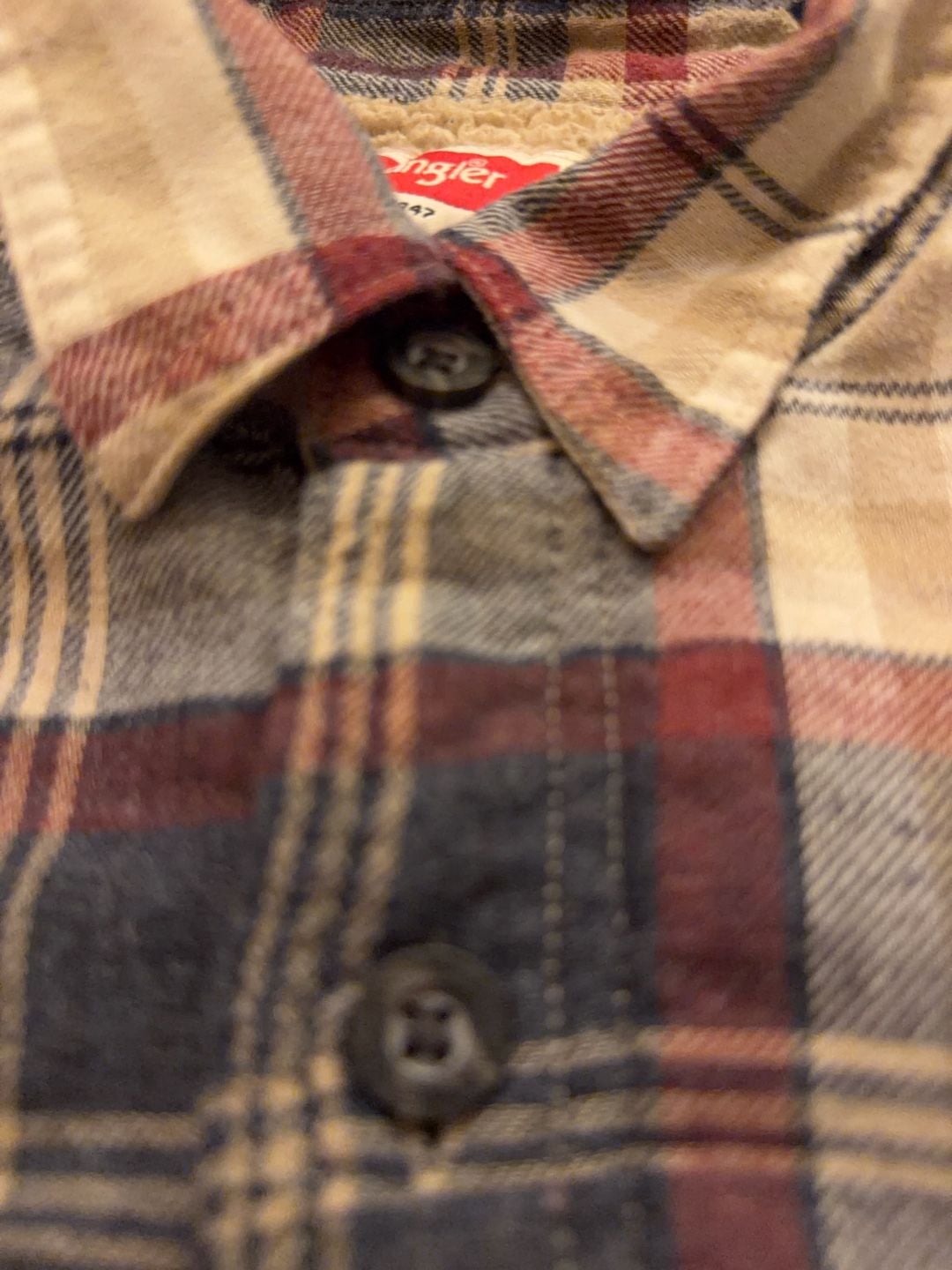 Wrangler Sherpa Lined Plaid Flannel Shirt Jacket Size XL 4