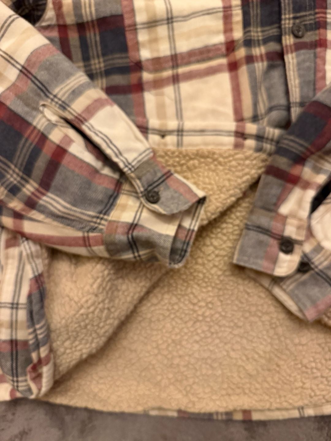 Wrangler Sherpa Lined Plaid Flannel Shirt Jacket Size XL 9