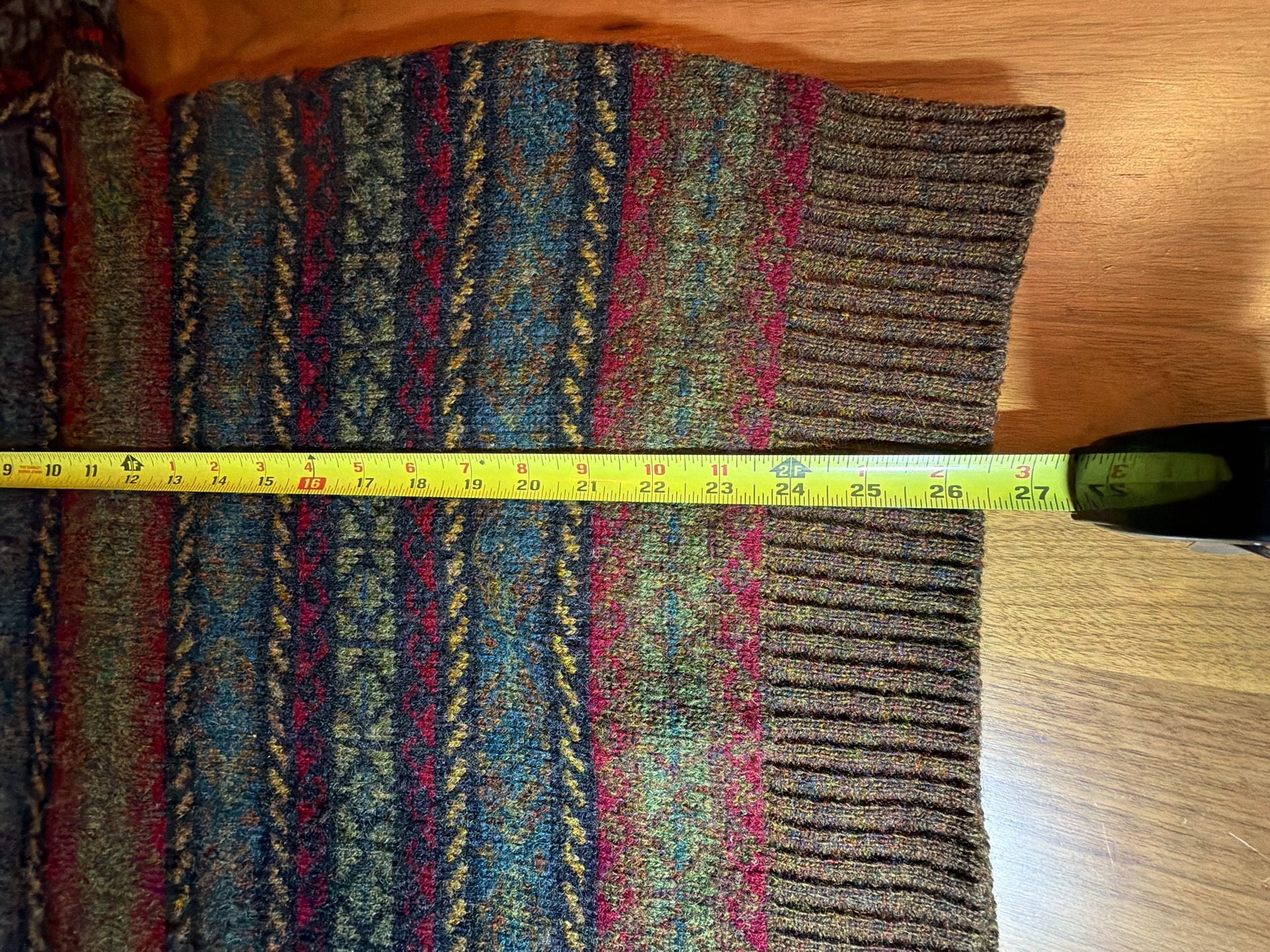 Christopher Hayes Shetland Wool Sweater Size L Fair Isle Vintage Scotland 6