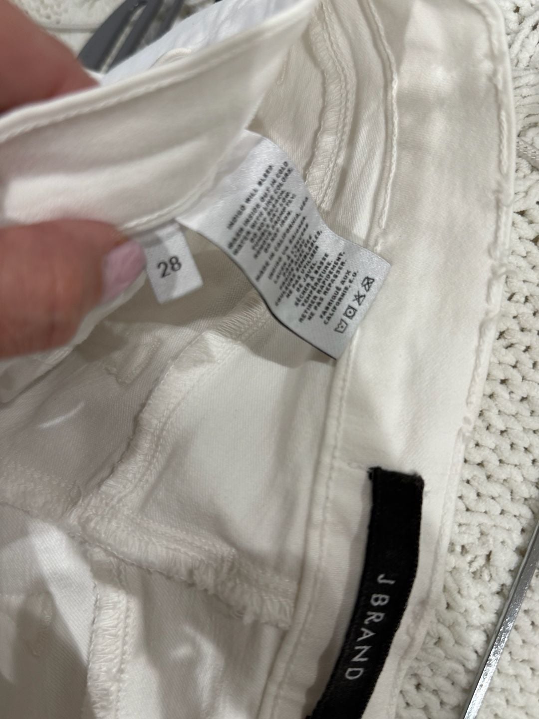 J Brand Skinny Jeans Size 28 White Grommet Detail 4